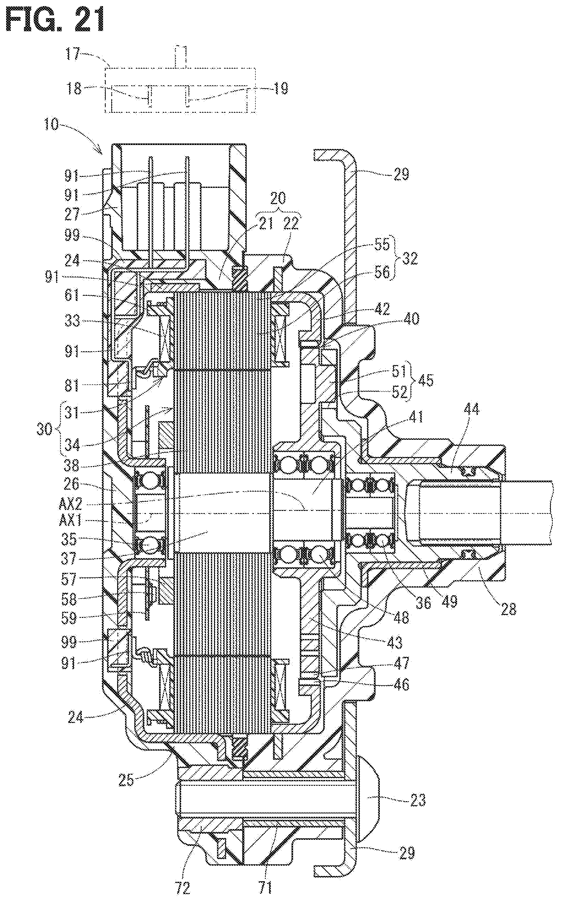 Patent US12308721 Figure 19 – Rotating electrical machine