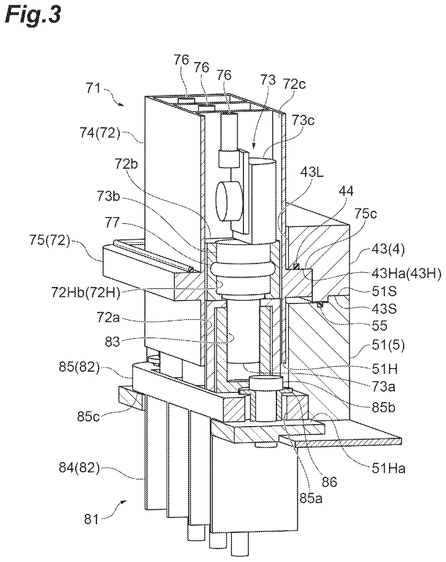 Patent US12308724 Figure 3 – Inverter integrated gas supply device with sealing member for motor connector