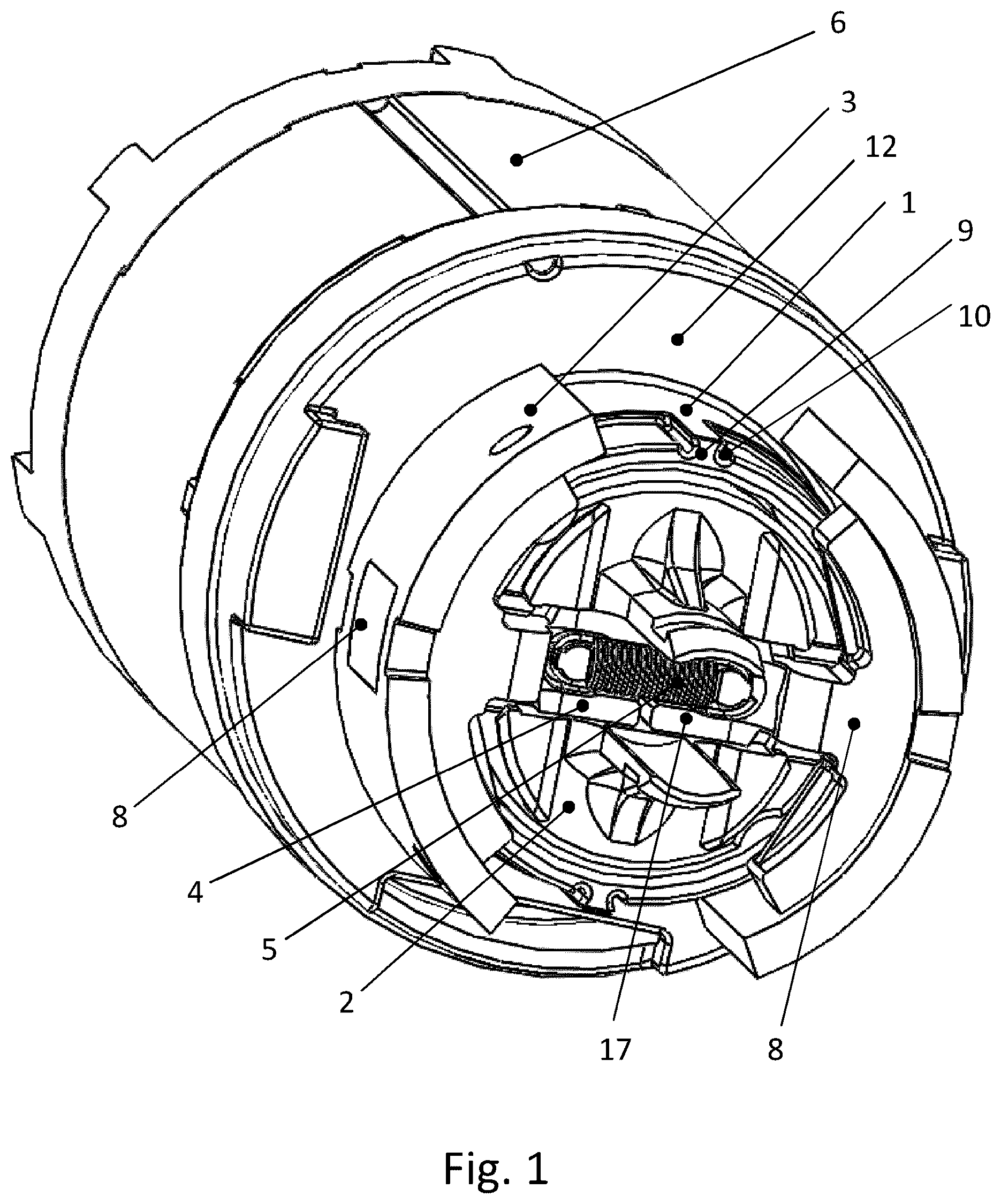 Patent US12308726 — Centrifugal positive locking brake and method for controlling shutter drives — Figure 1