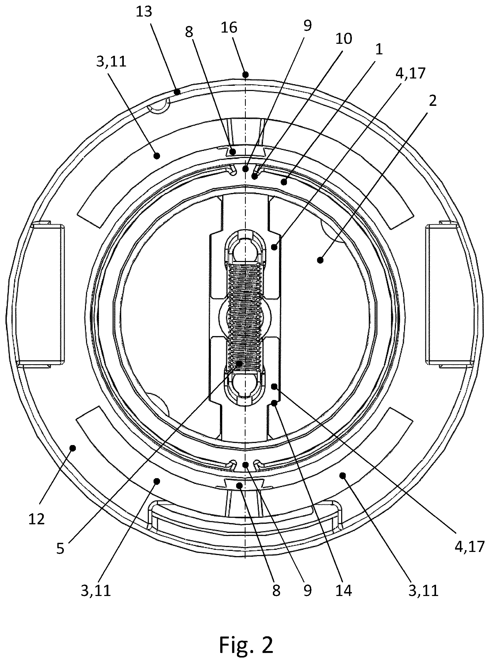 Patent US12308726 Figure 2 – Centrifugal positive locking brake and method for controlling shutter drives