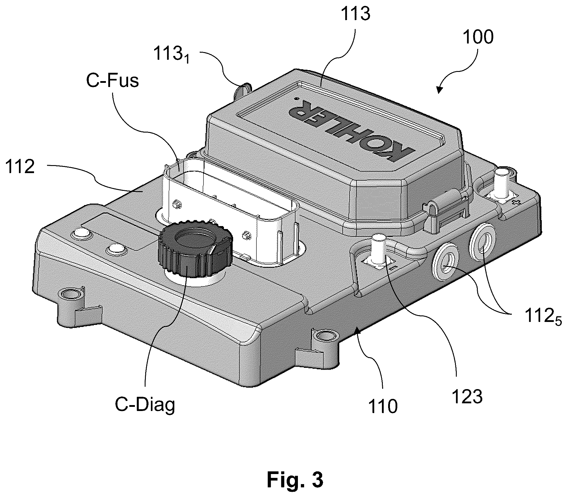 Patent US12308727 Figure 2 – Electrical connection module for a generator set and generator set comprising such a module