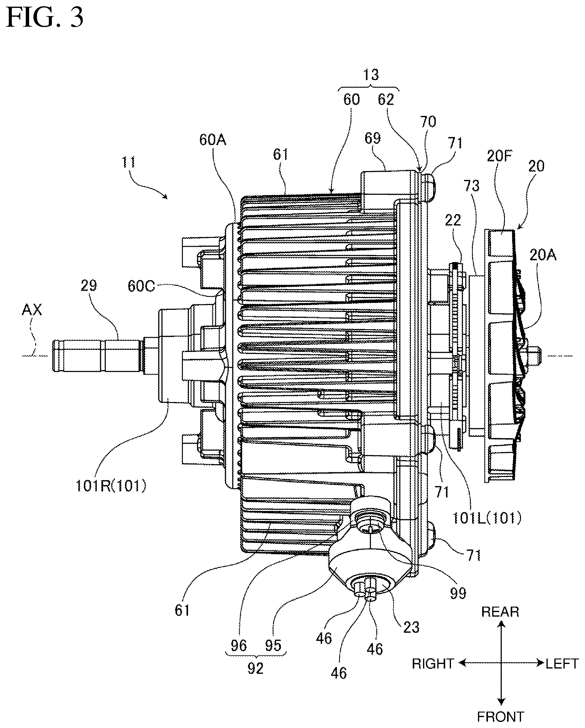 Patent US12308728 Figure 3 – Electric work machine