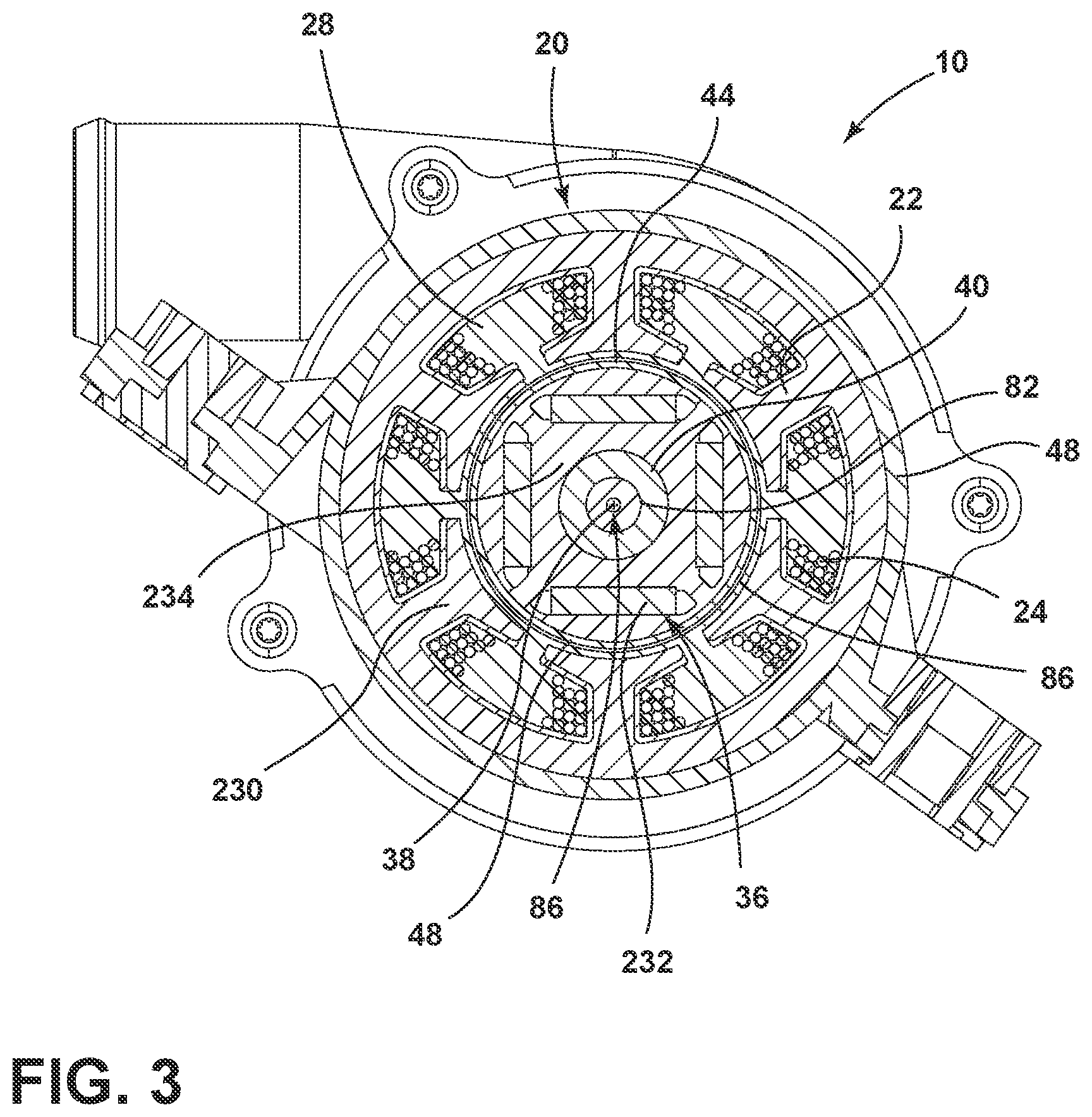 Patent US12308730 Figure 3 – Electrical motor using a heat spreader and cartridge control assembly