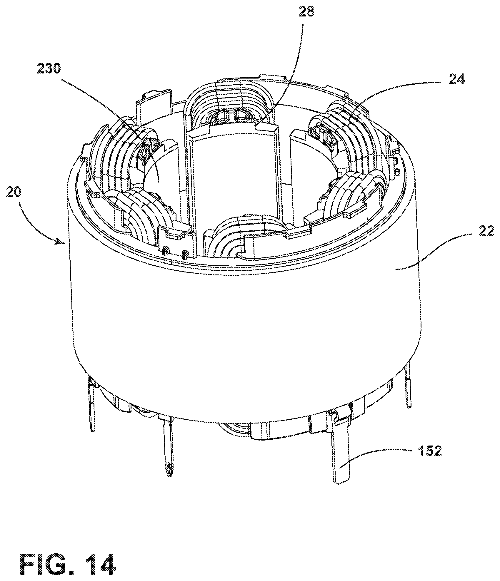 Patent US12308730 Figure 13 – Electrical motor using a heat spreader and cartridge control assembly