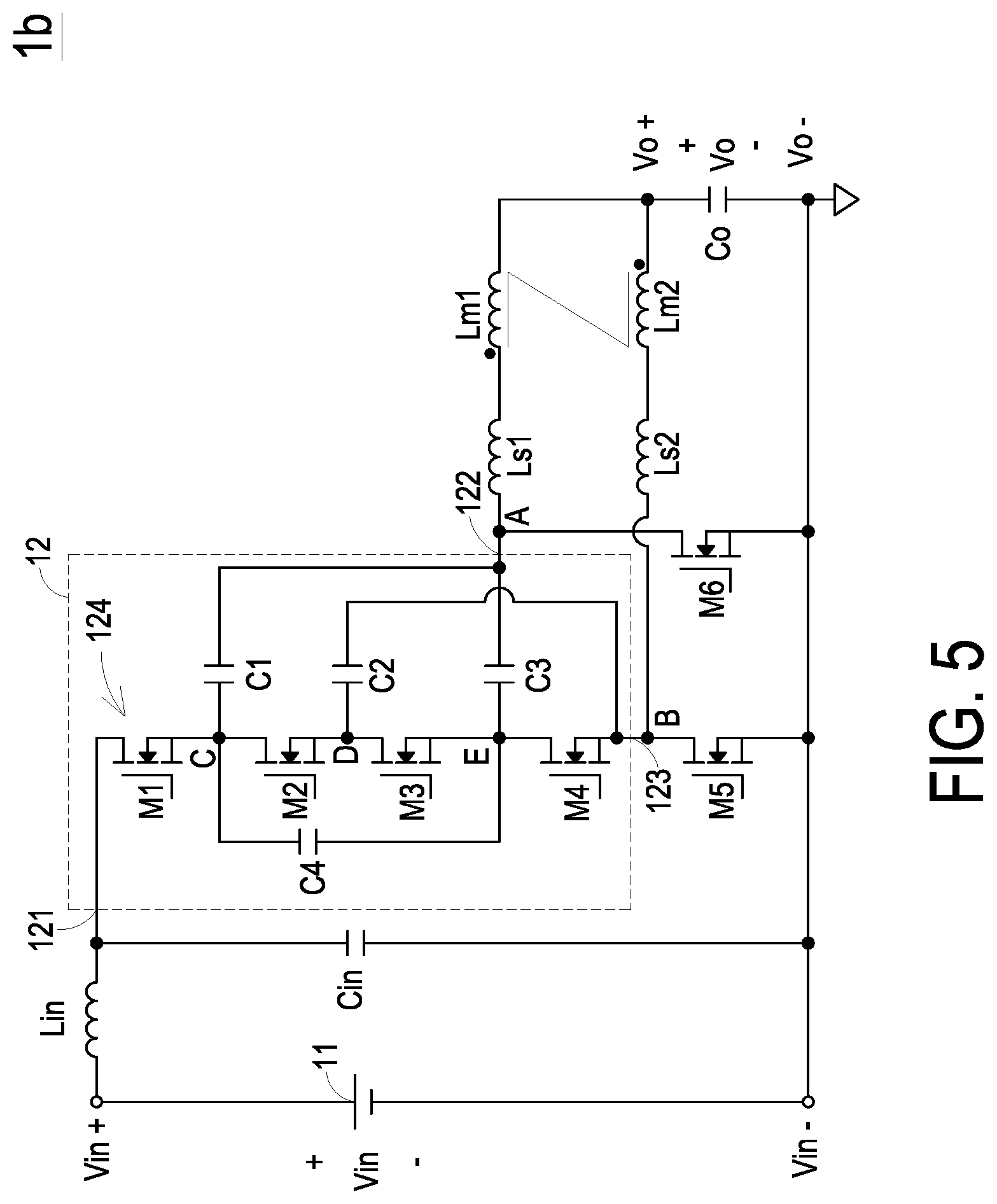 Patent US12308733 Figure 5 – Power conversion circuit