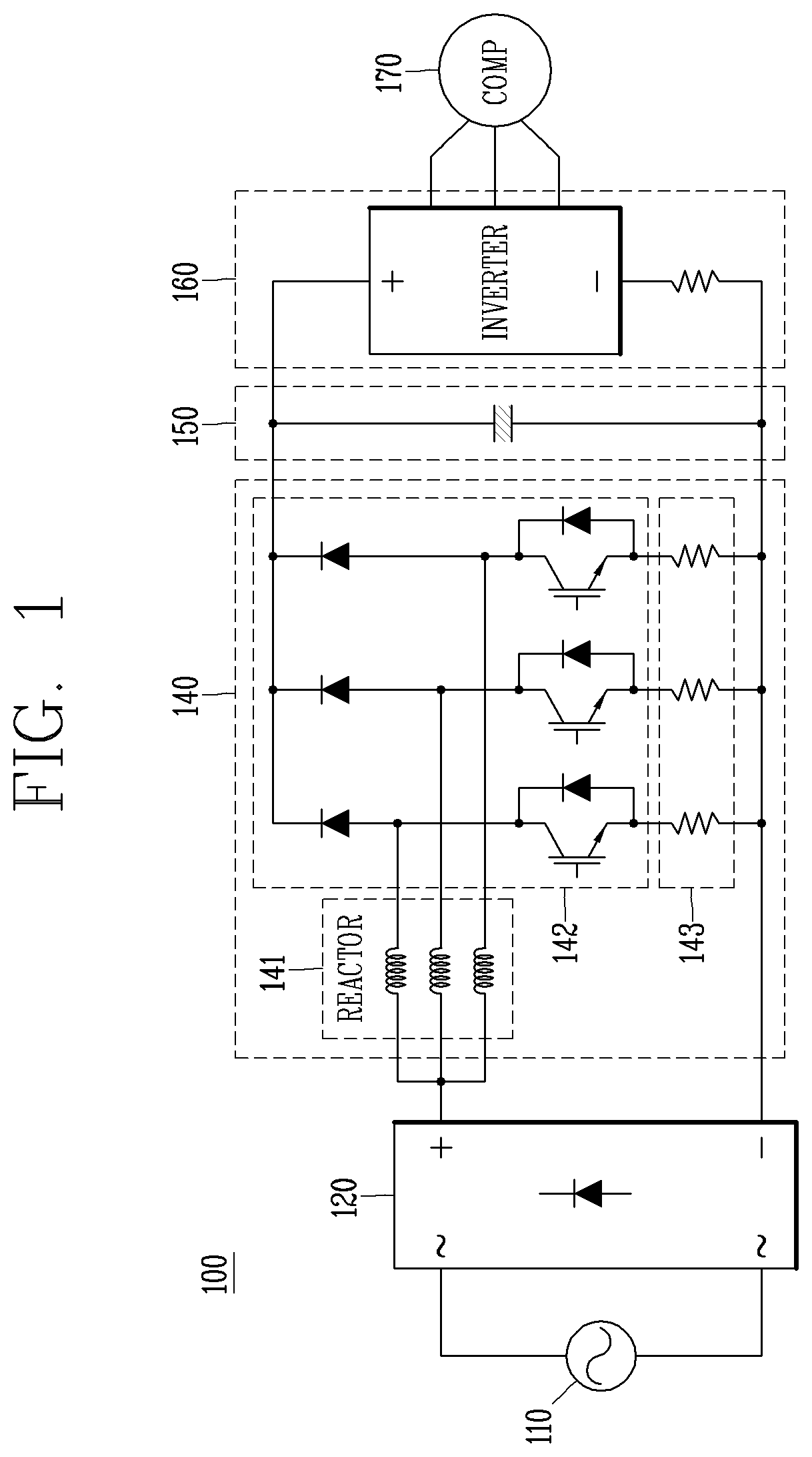 Patent US12308737 — Power transforming apparatus and air conditioner including the same — Figure 1