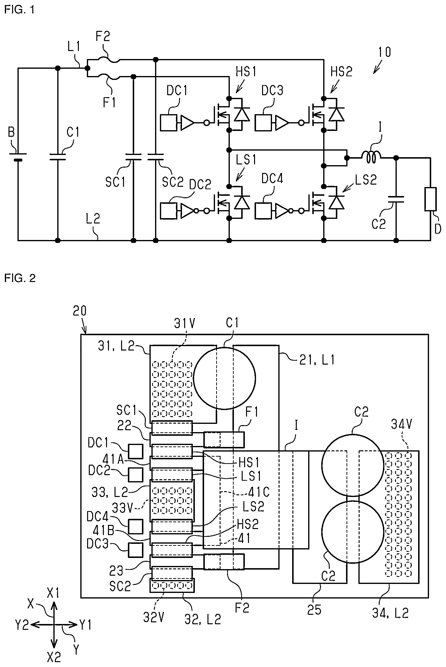 Patent US12308743 Figure 1 – Single inductor converter with current loops in opposite directions