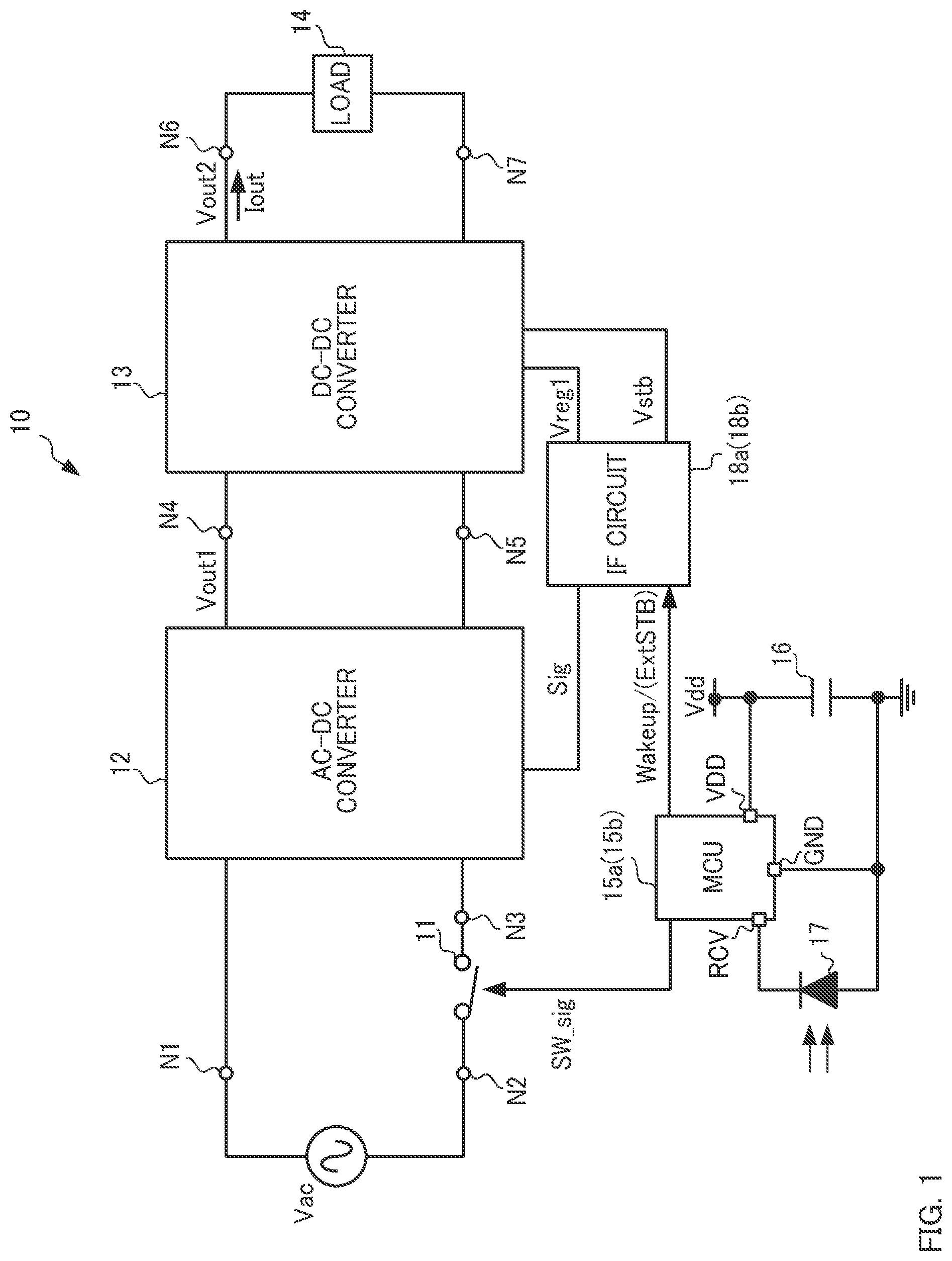 Patent US12308749 Figure 1 – Low power consuming integrated circuit for power supply circuit