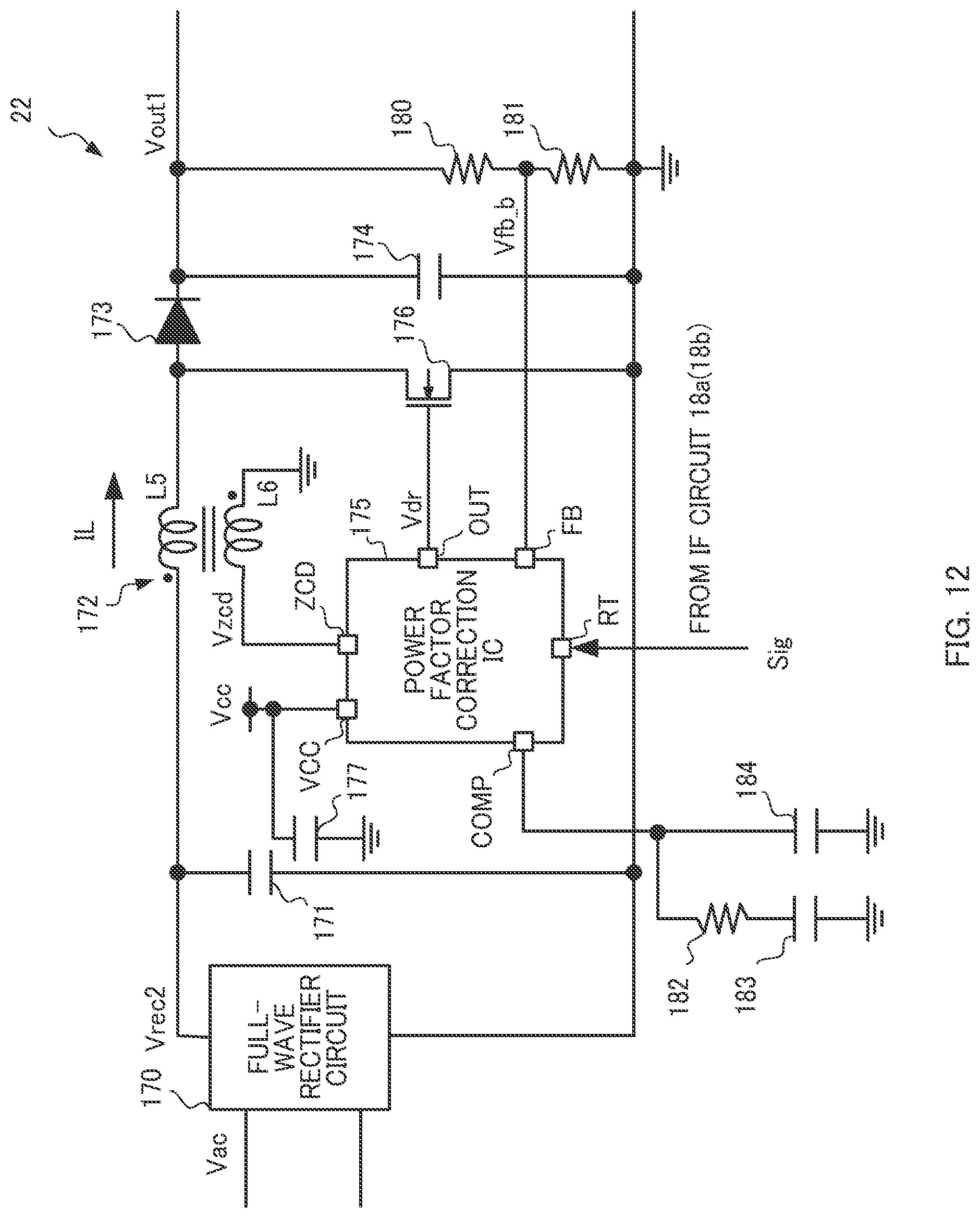 Patent US12308749 Figure 12 – Low power consuming integrated circuit for power supply circuit
