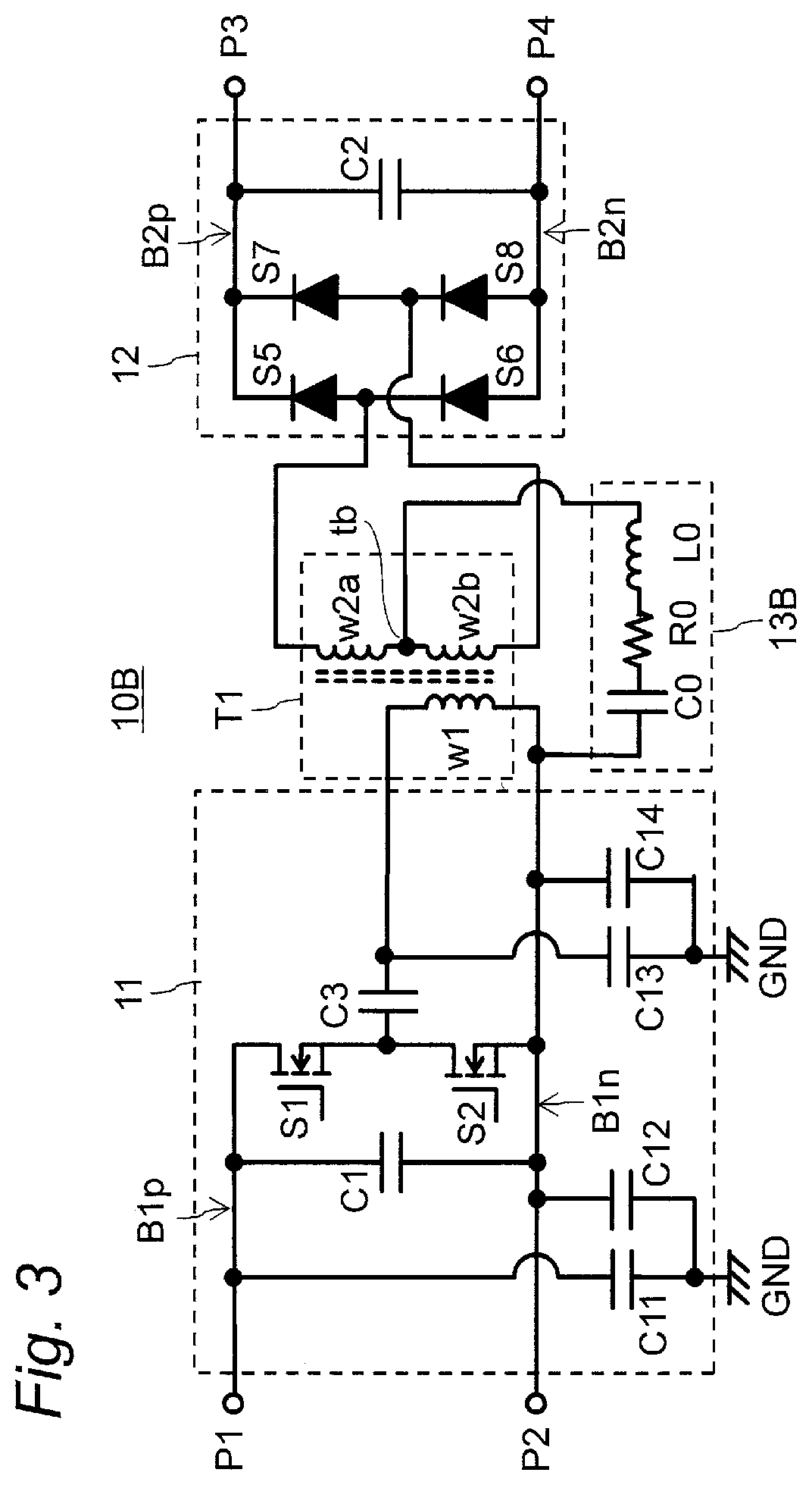 Patent US12308751 Figure 3 – Power conversion apparatus including transformer and operable with reduced common mode noise