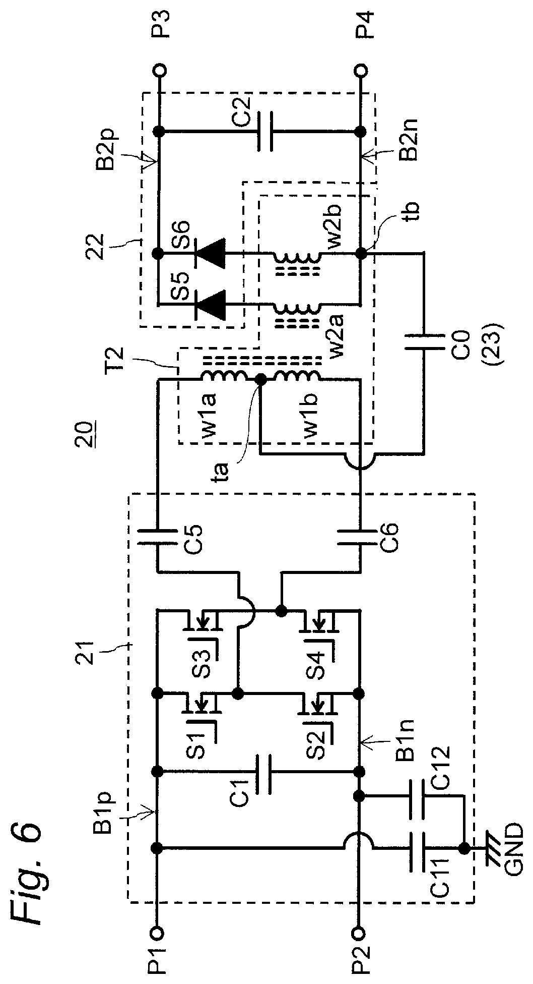 Patent US12308751 Figure 6 – Power conversion apparatus including transformer and operable with reduced common mode noise