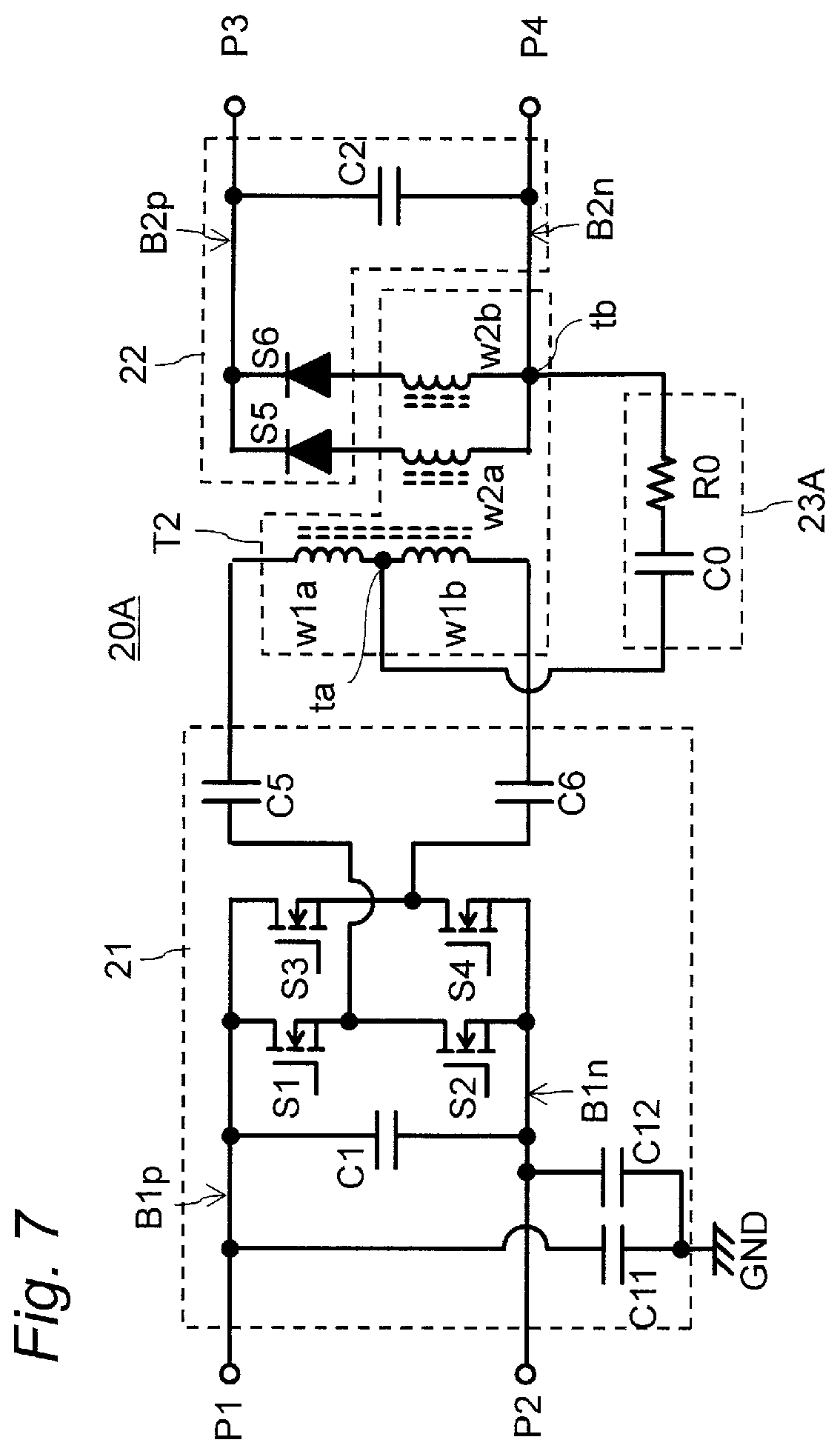 Patent US12308751 Figure 7 – Power conversion apparatus including transformer and operable with reduced common mode noise