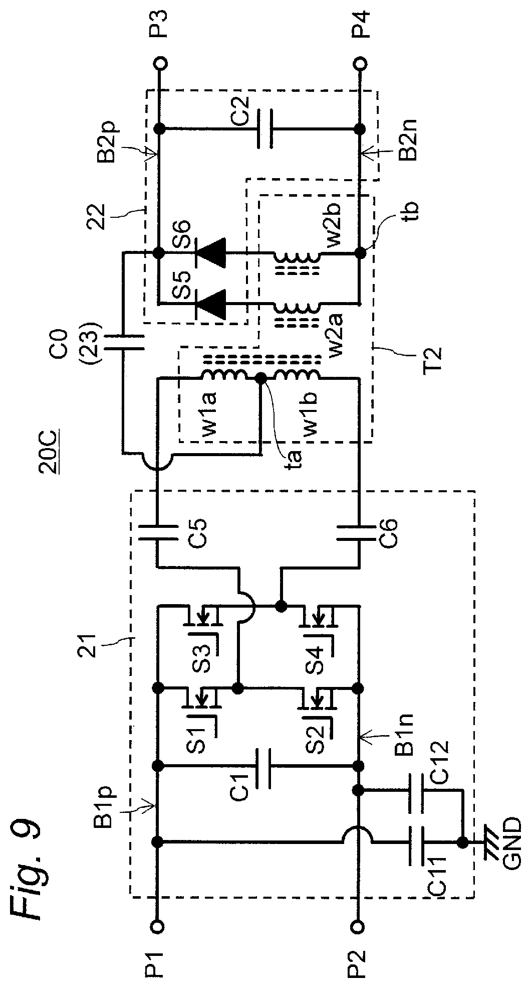 Patent US12308751 Figure 9 – Power conversion apparatus including transformer and operable with reduced common mode noise
