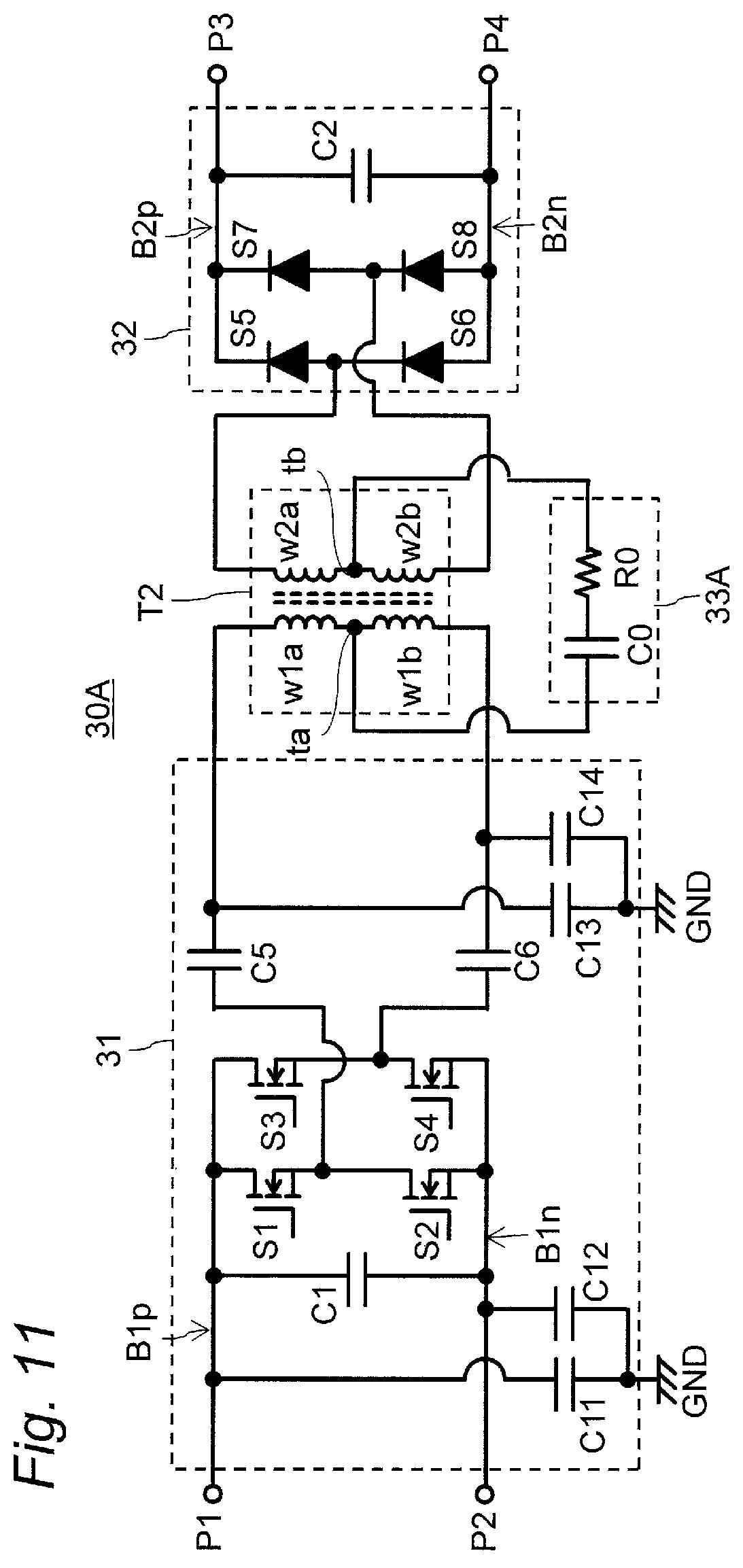 Patent US12308751 Figure 11 – Power conversion apparatus including transformer and operable with reduced common mode noise
