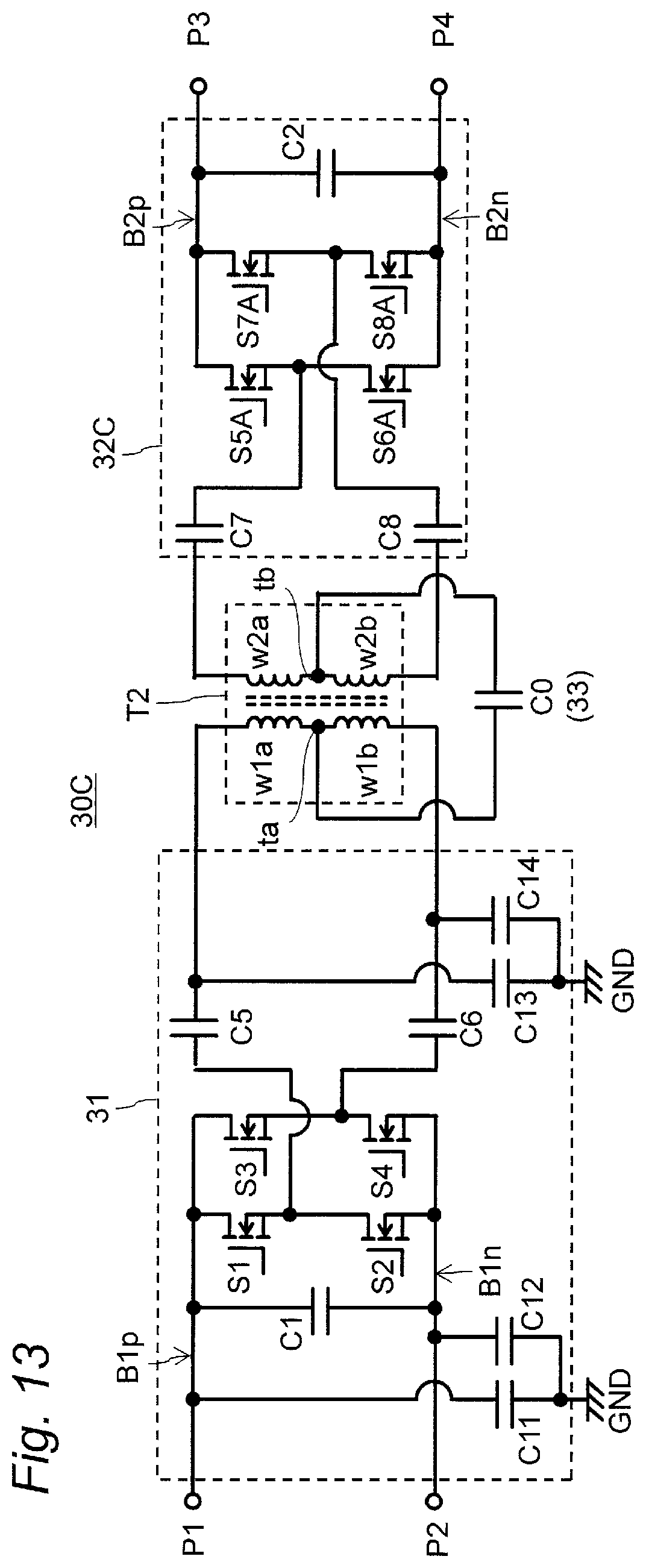 Patent US12308751 Figure 13 – Power conversion apparatus including transformer and operable with reduced common mode noise