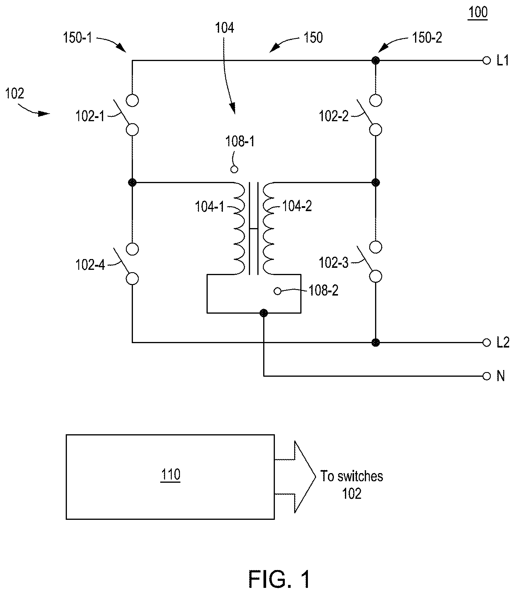 Patent US12308754 — Gallium nitride bi-directional high electron mobility transistor in switched-mode neutral forming device applications — Figure 1