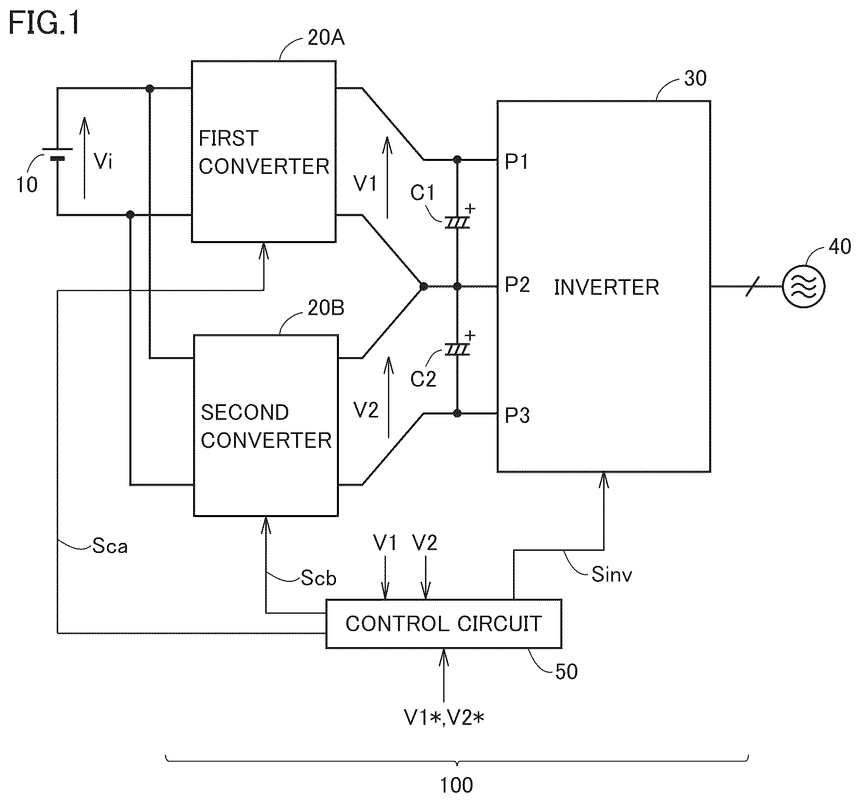 Patent US12308761 Figure 1 – Parallel conversion units without an output balancing circuit