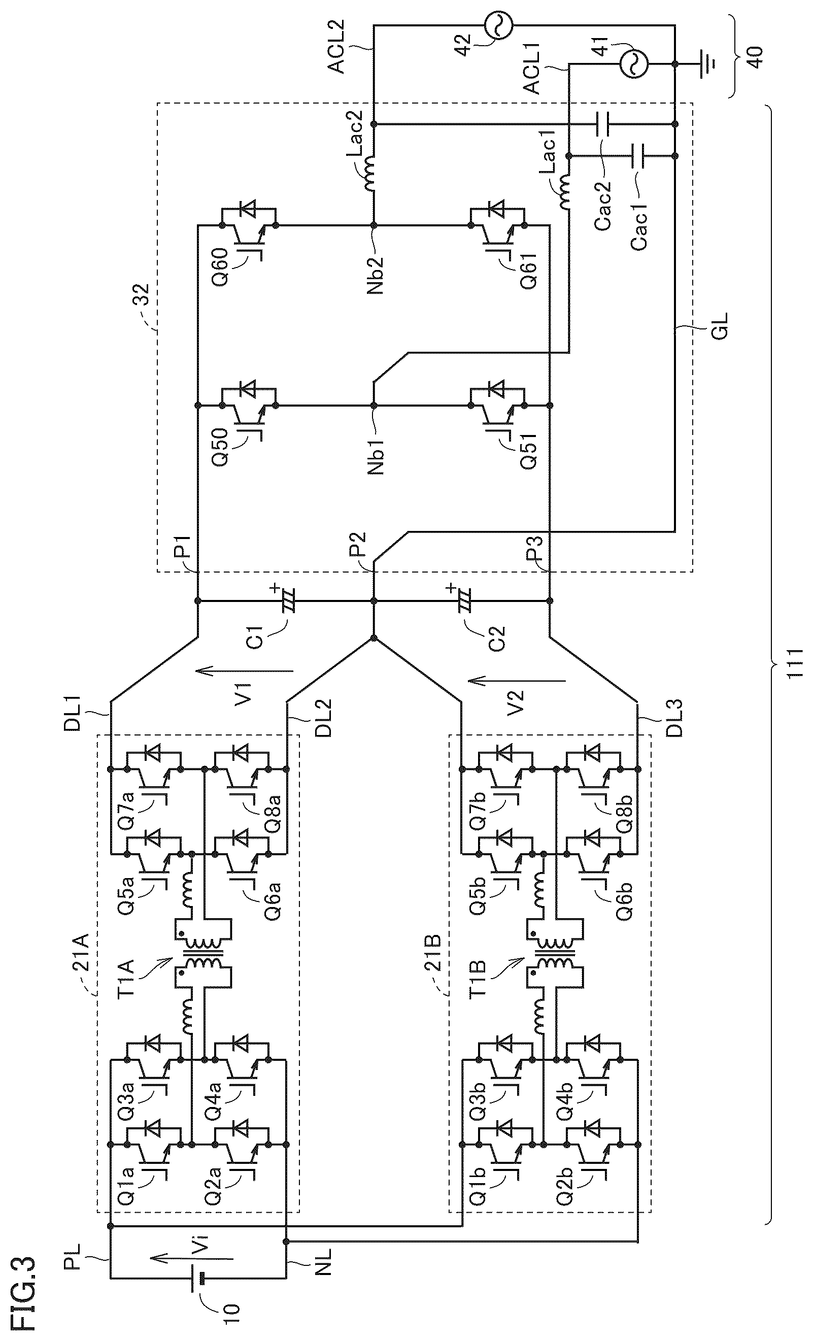Patent US12308761 Figure 3 – Parallel conversion units without an output balancing circuit