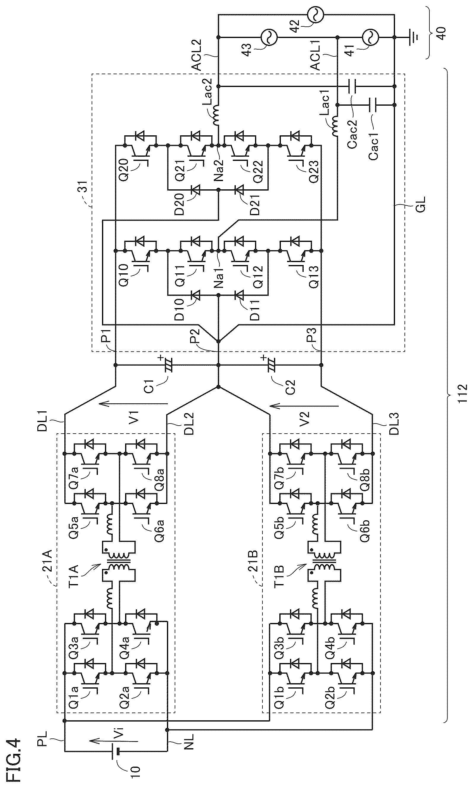 Patent US12308761 Figure 4 – Parallel conversion units without an output balancing circuit