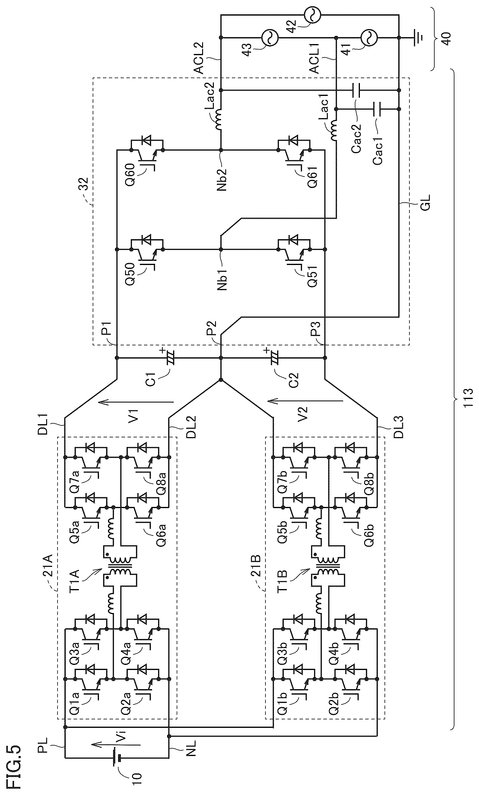 Patent US12308761 Figure 5 – Parallel conversion units without an output balancing circuit
