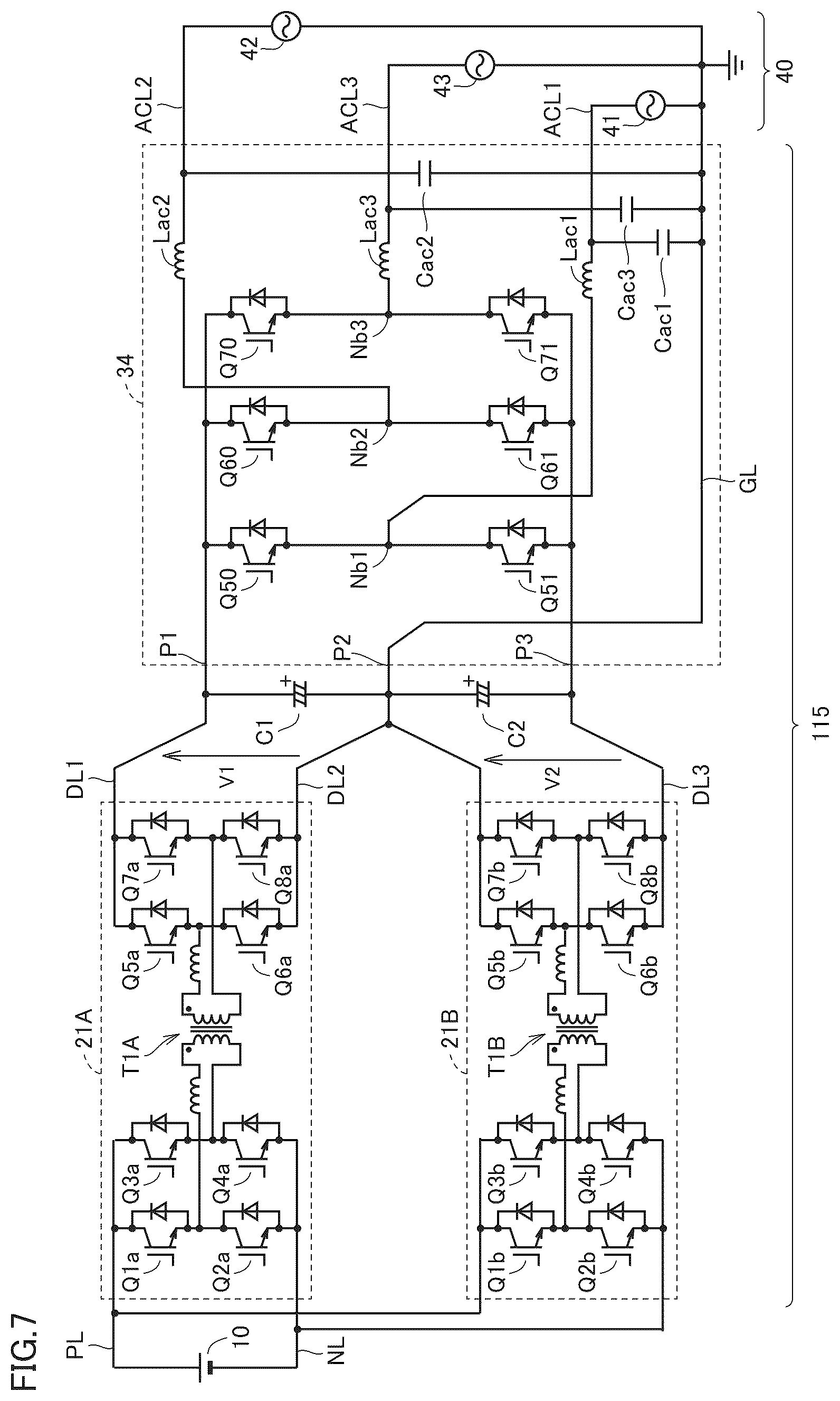 Patent US12308761 Figure 7 – Parallel conversion units without an output balancing circuit