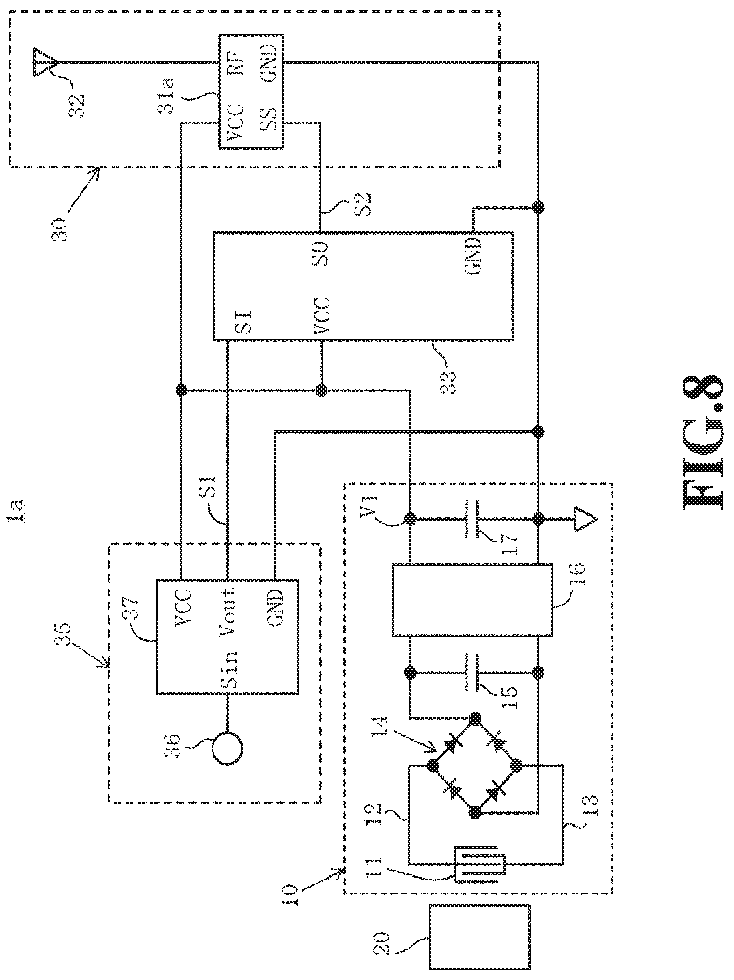 Patent US12308766 Figure 8 – Measurement system and diagnosis system