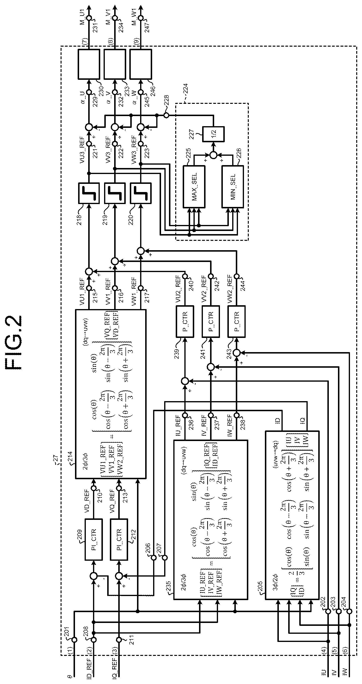 Patent US12308769 Figure 2 – Adjustable speed generator motor system with full power converter
