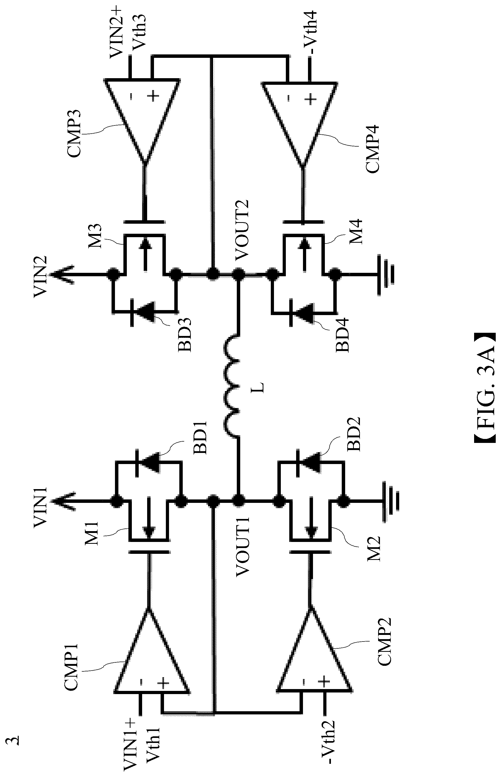 Patent US12308773 Figure 5 – Full-bridge circuit module and circuit system with over-temperature protection mechanism