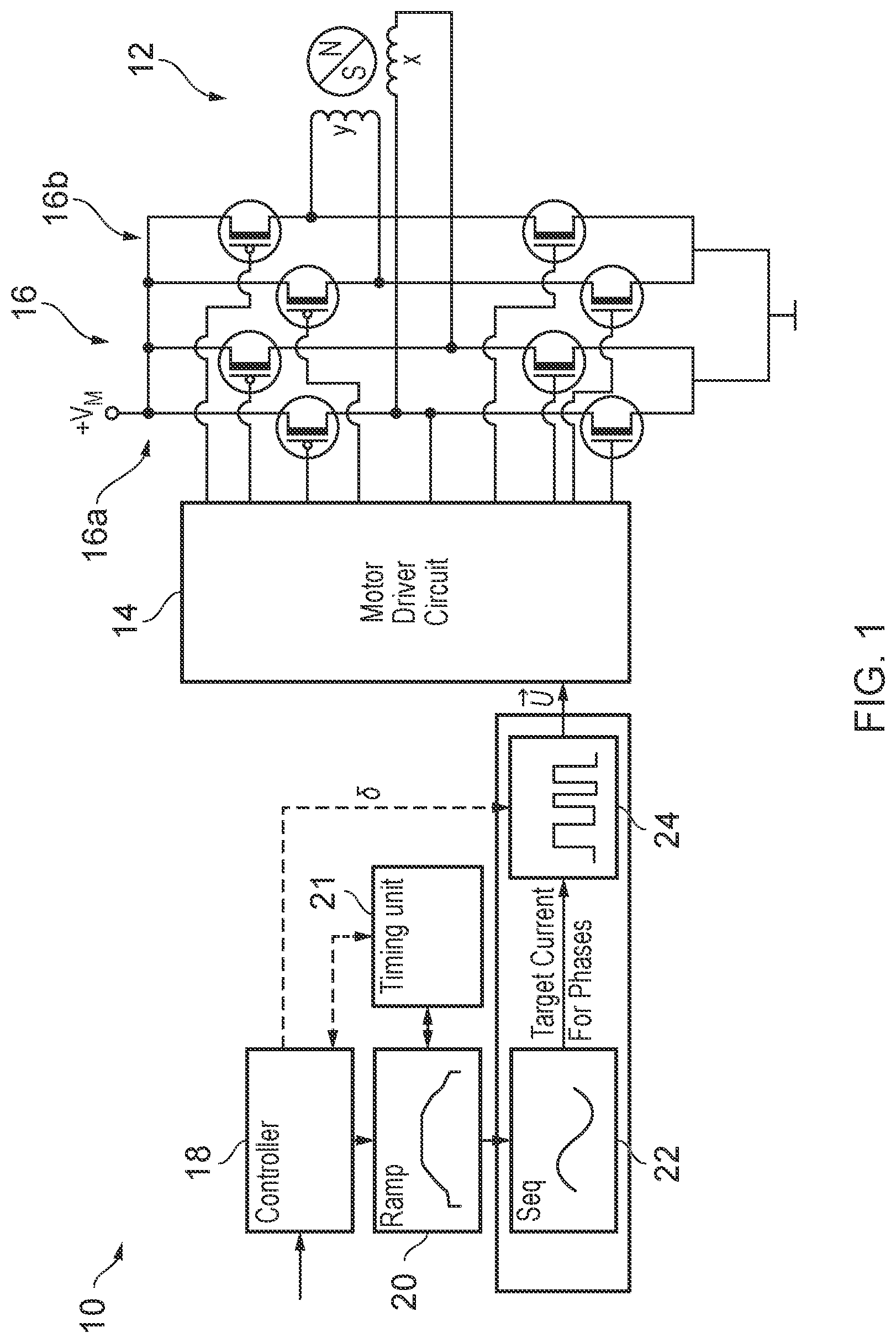 Patent US12308780 Figure 1 – Stepper motor control