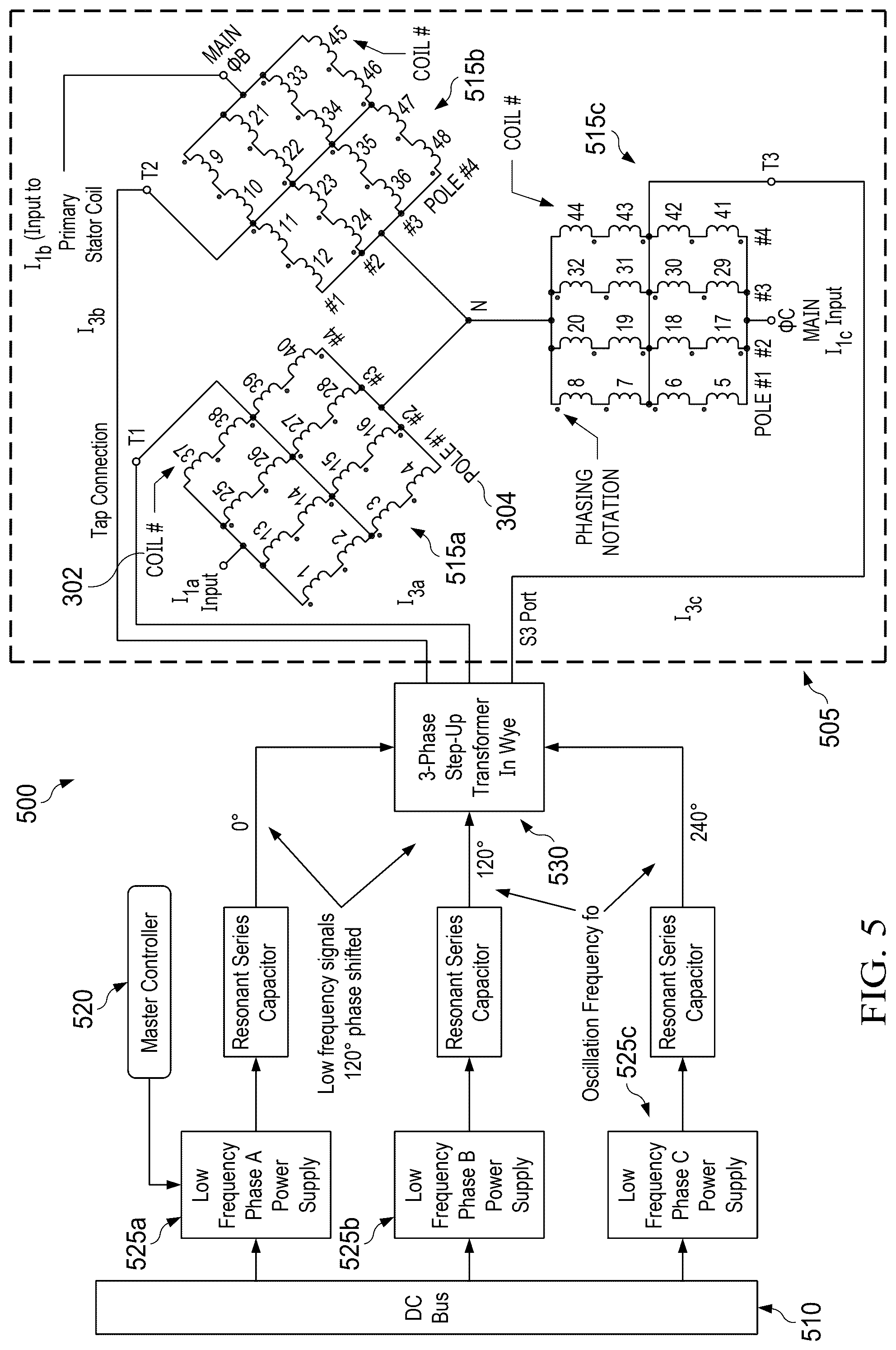 Patent US12308781 Figure 5 – Dynamic stabilizer for hybrid energy storage machinery with power system experiencing torsional oscillations