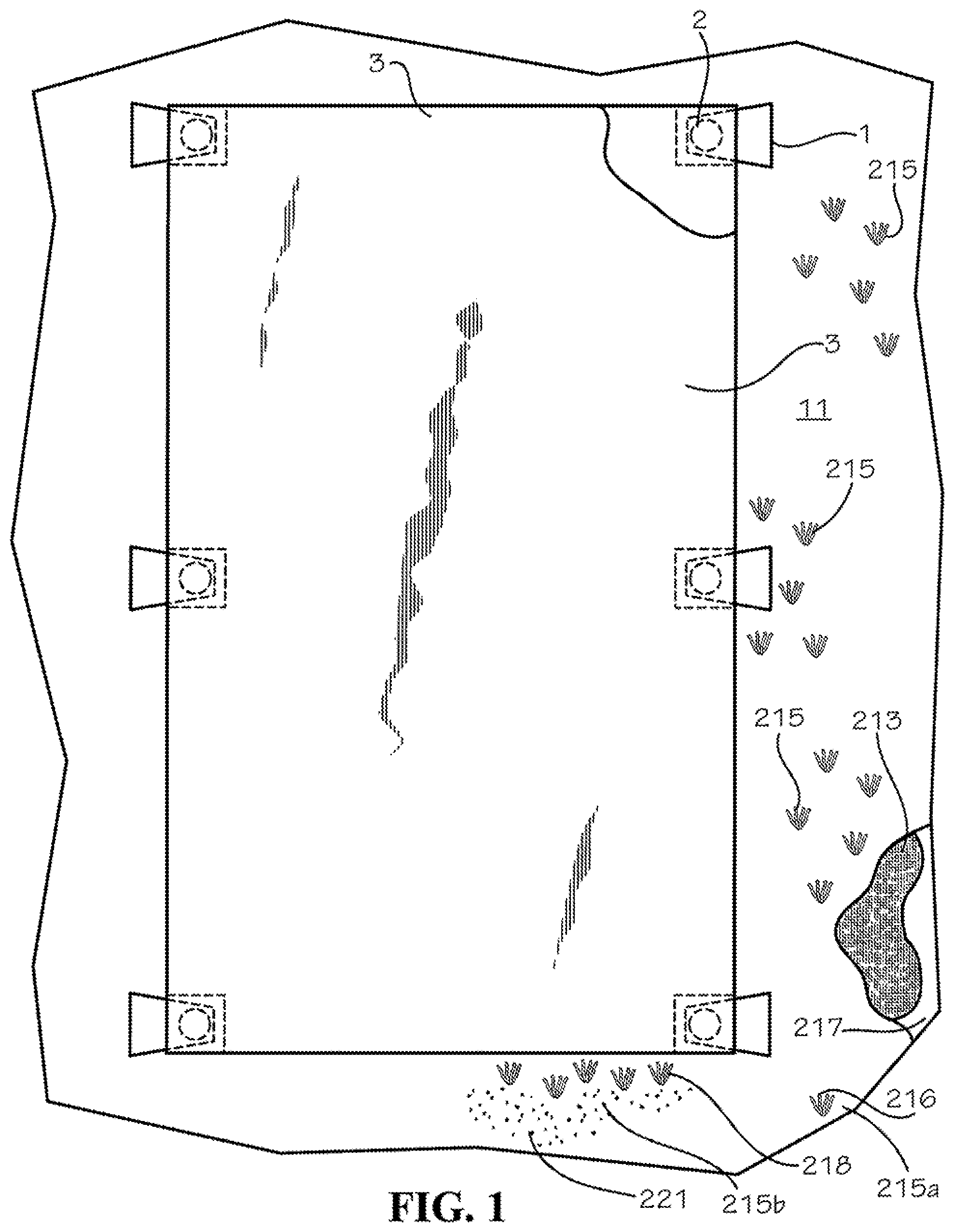 Patent US12308783 Figure 1 – Integrated photovoltaic module mounting system for use with tufted geosynthetics