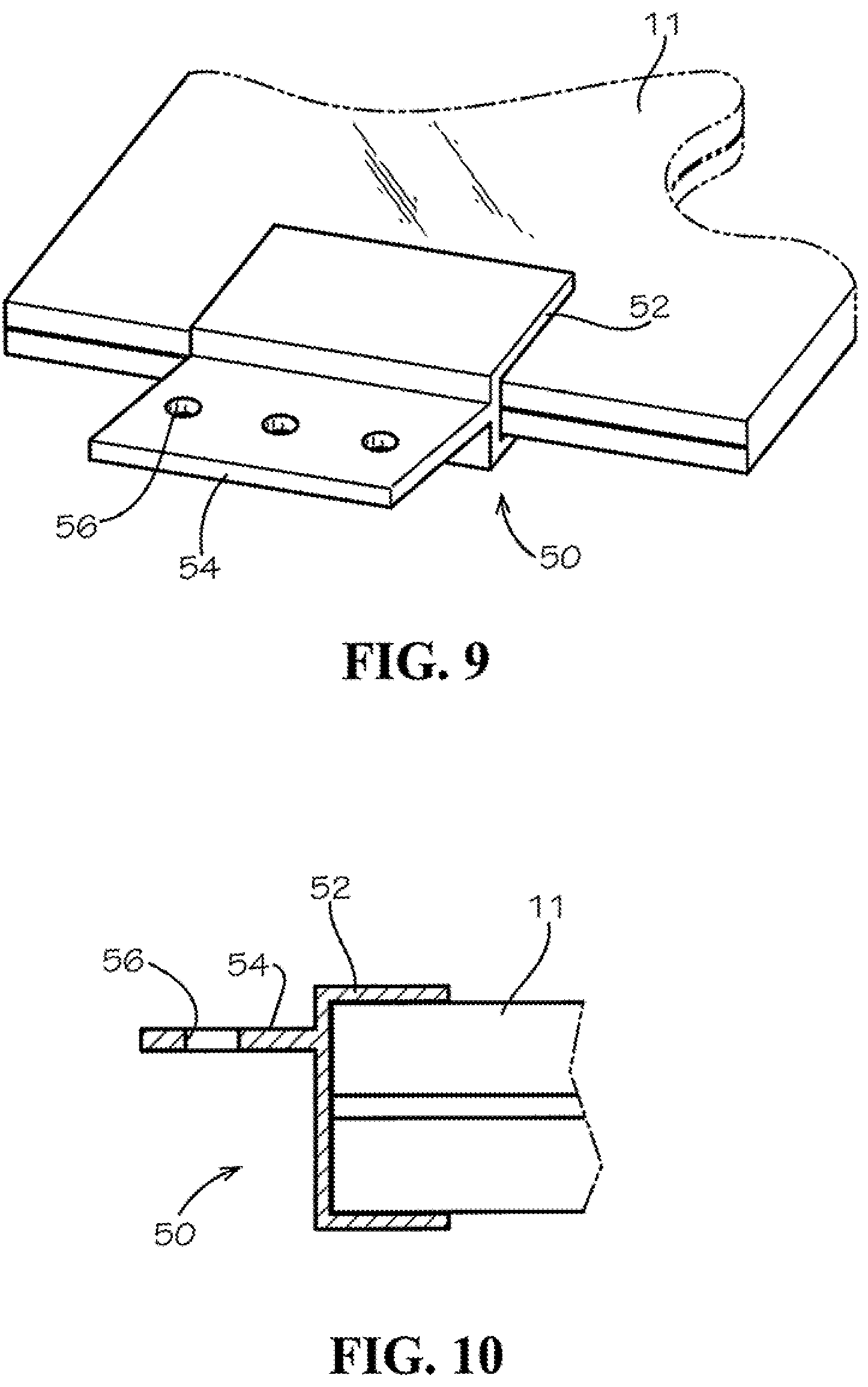 Patent US12308783 Figure 11 – Integrated photovoltaic module mounting system for use with tufted geosynthetics
