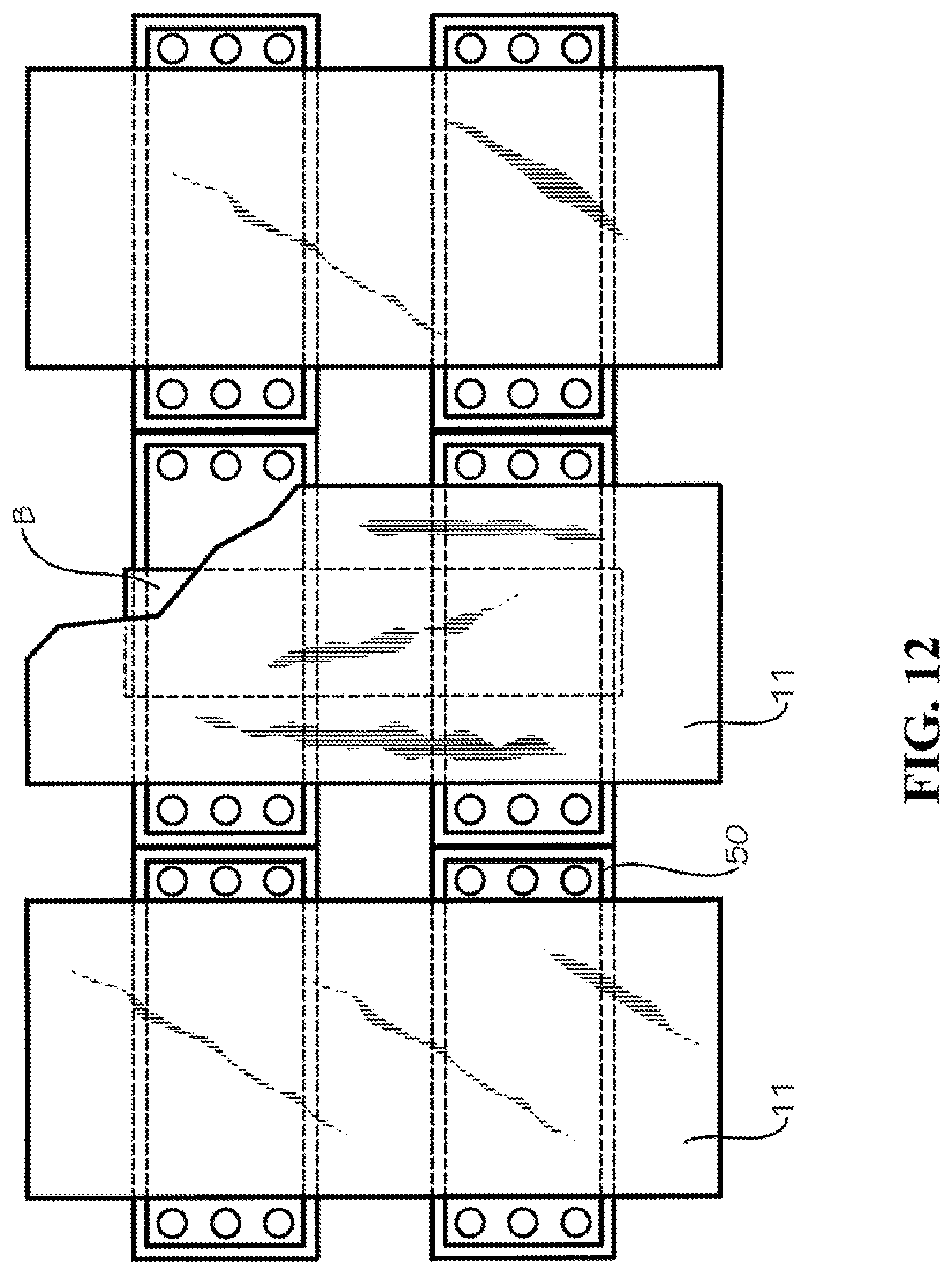 Patent US12308783 Figure 13 – Integrated photovoltaic module mounting system for use with tufted geosynthetics