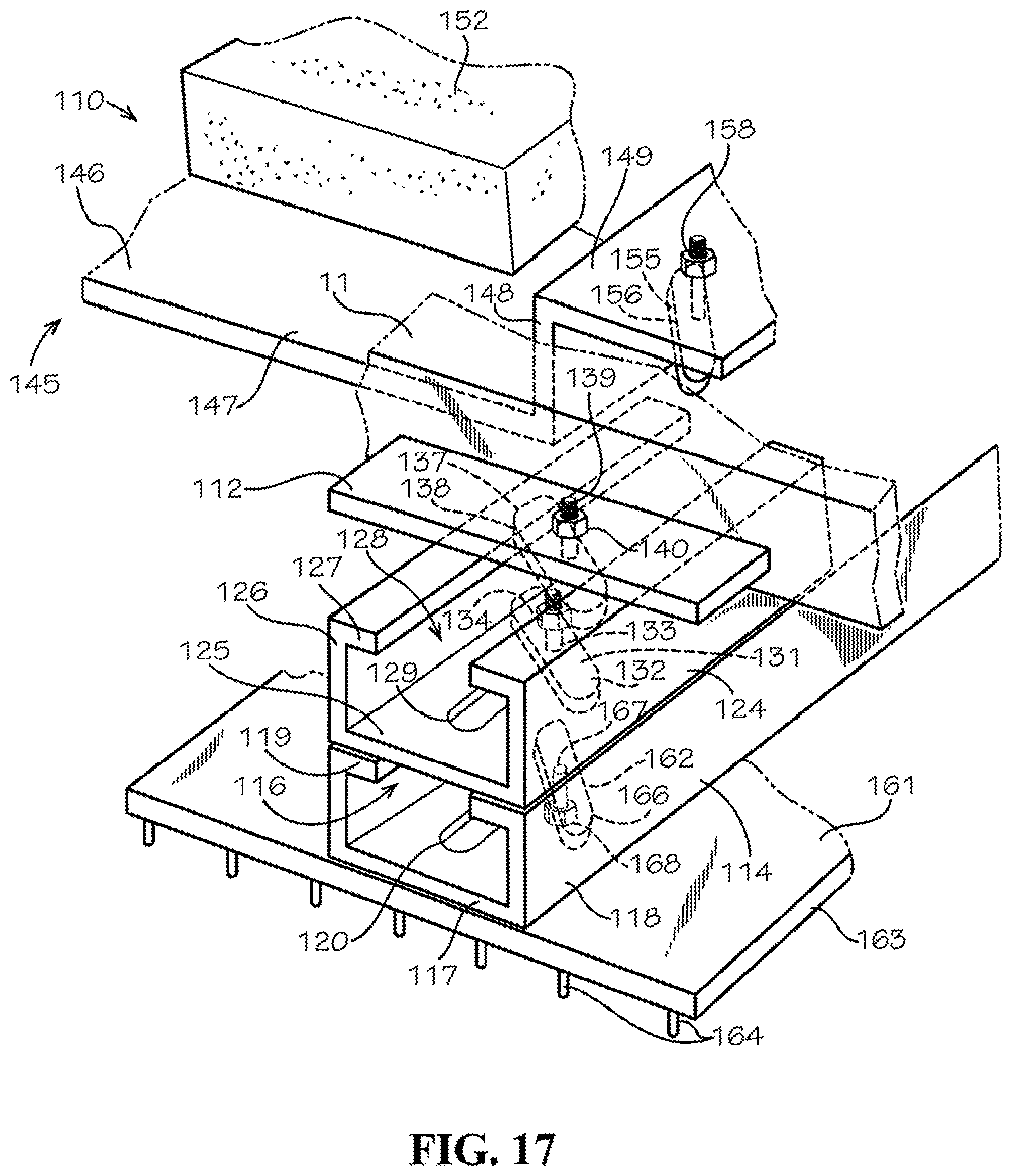 Patent US12308783 Figure 16 – Integrated photovoltaic module mounting system for use with tufted geosynthetics