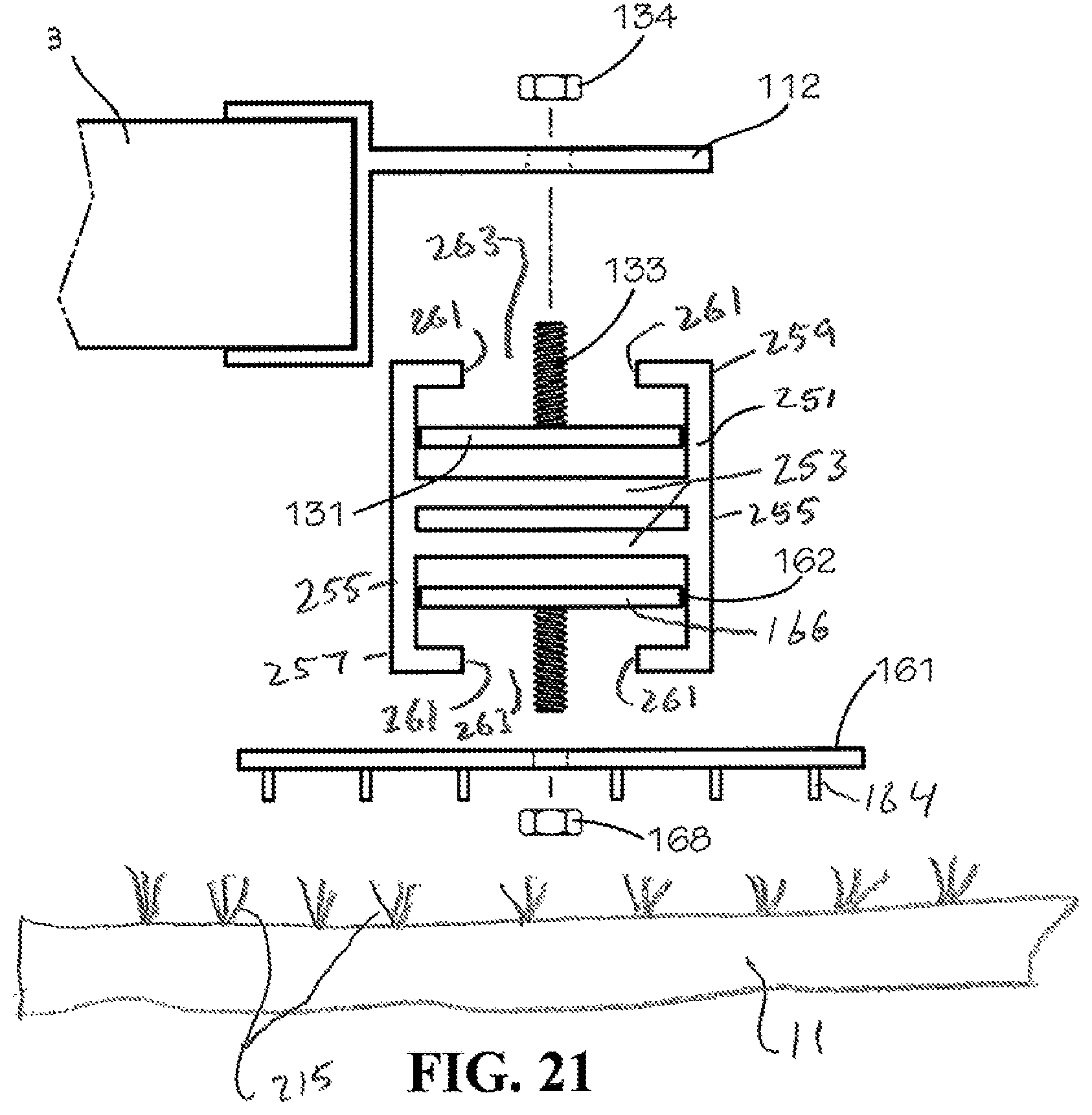 Patent US12308783 Figure 19 – Integrated photovoltaic module mounting system for use with tufted geosynthetics