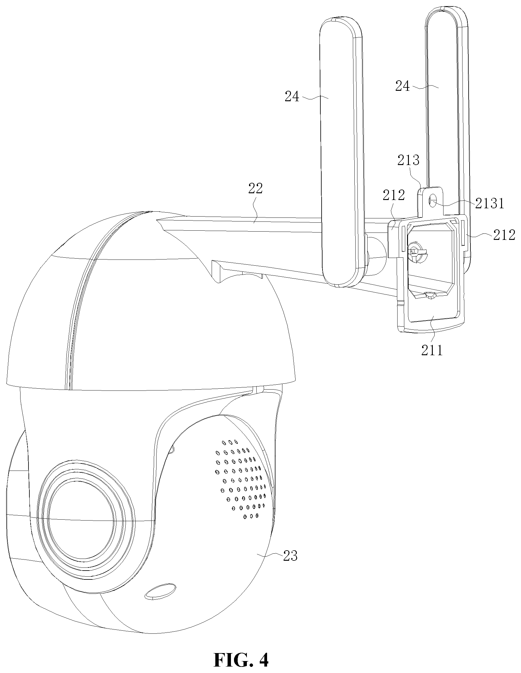 Patent US12308784 Figure 4 – Easy-to-install solar surveillance apparatus