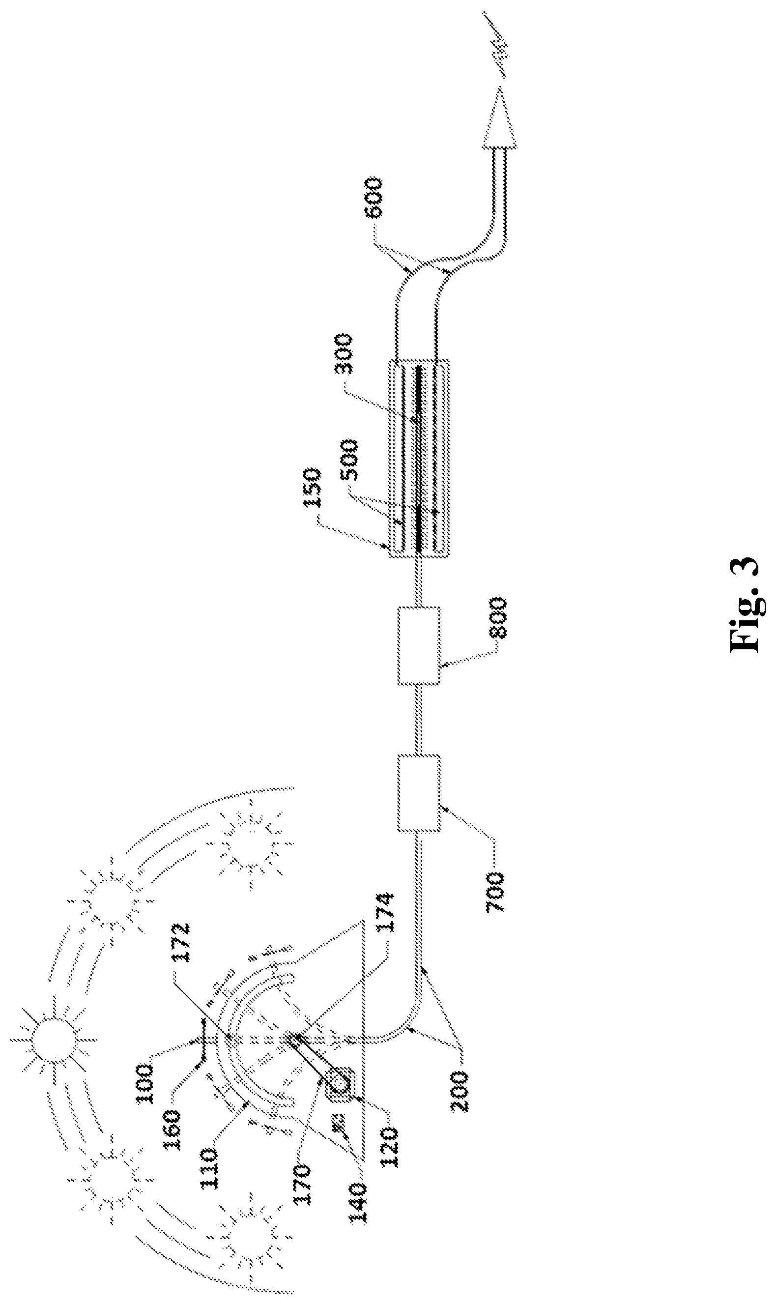 Patent US12308789 Figure 3 – System, apparatus, and method for harnessing energy from the sun without occupying a large surface area