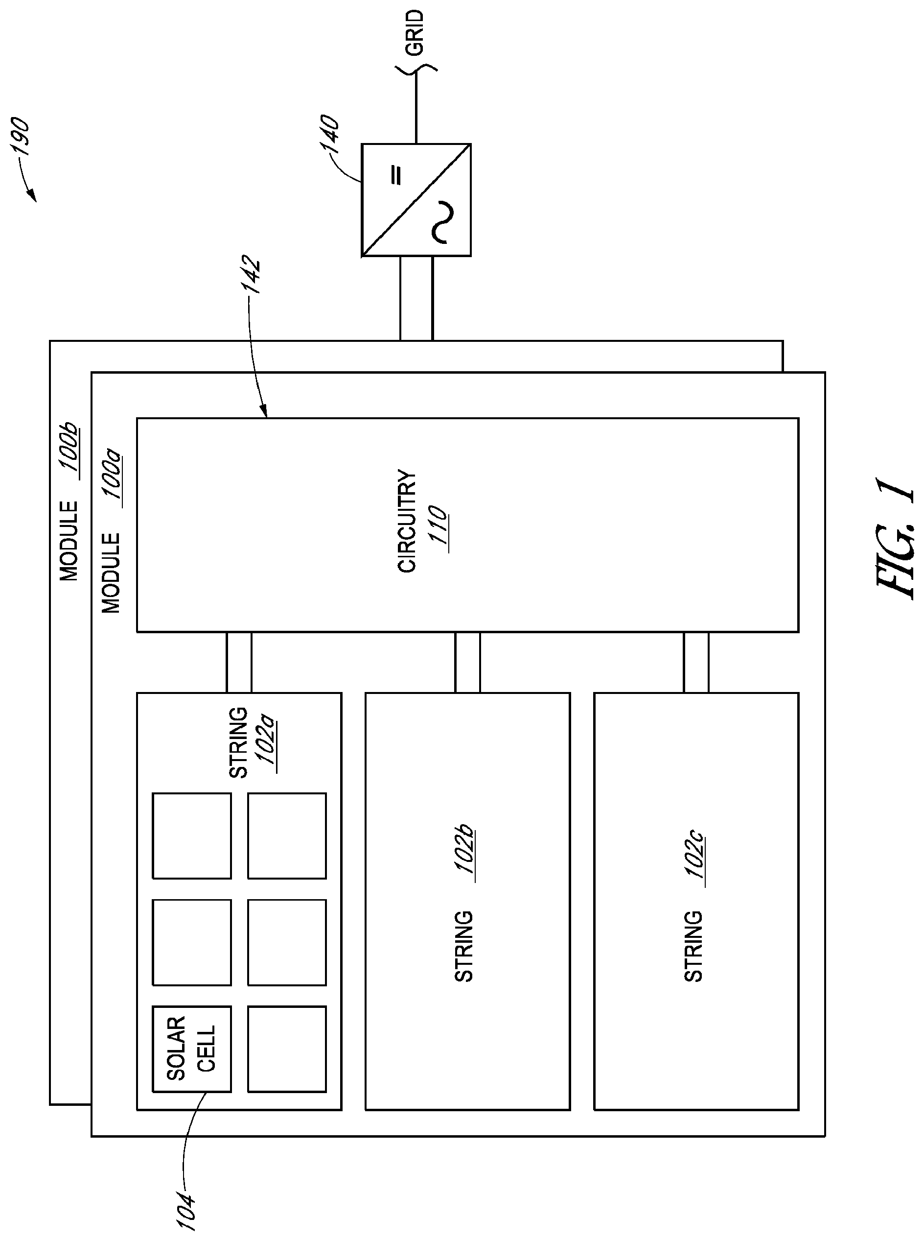 Patent US12308792 Figure 1 – Photovoltaic module or array shutdown