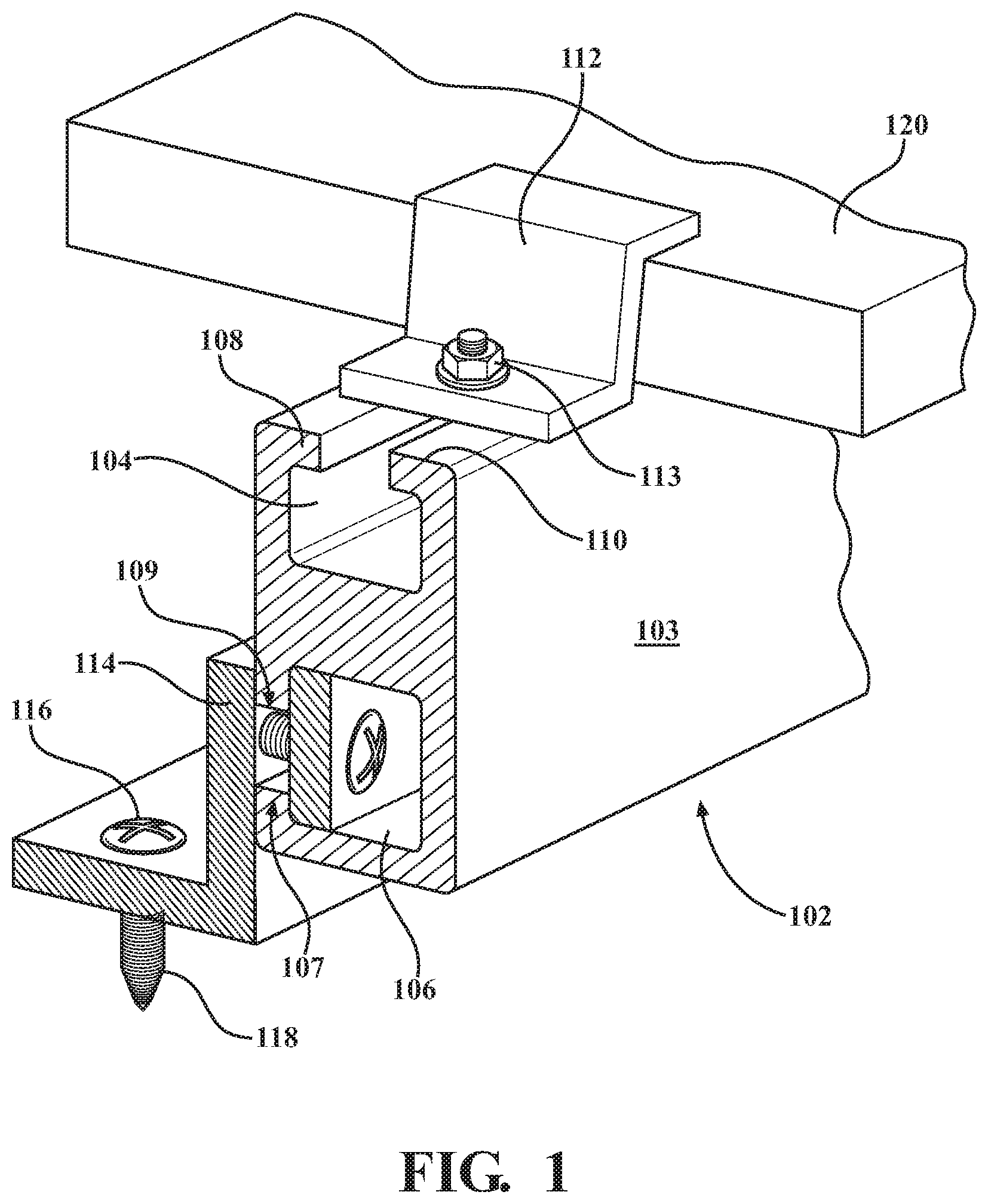 Patent US12308793 Figure 1 – Solar panel wire management system and method