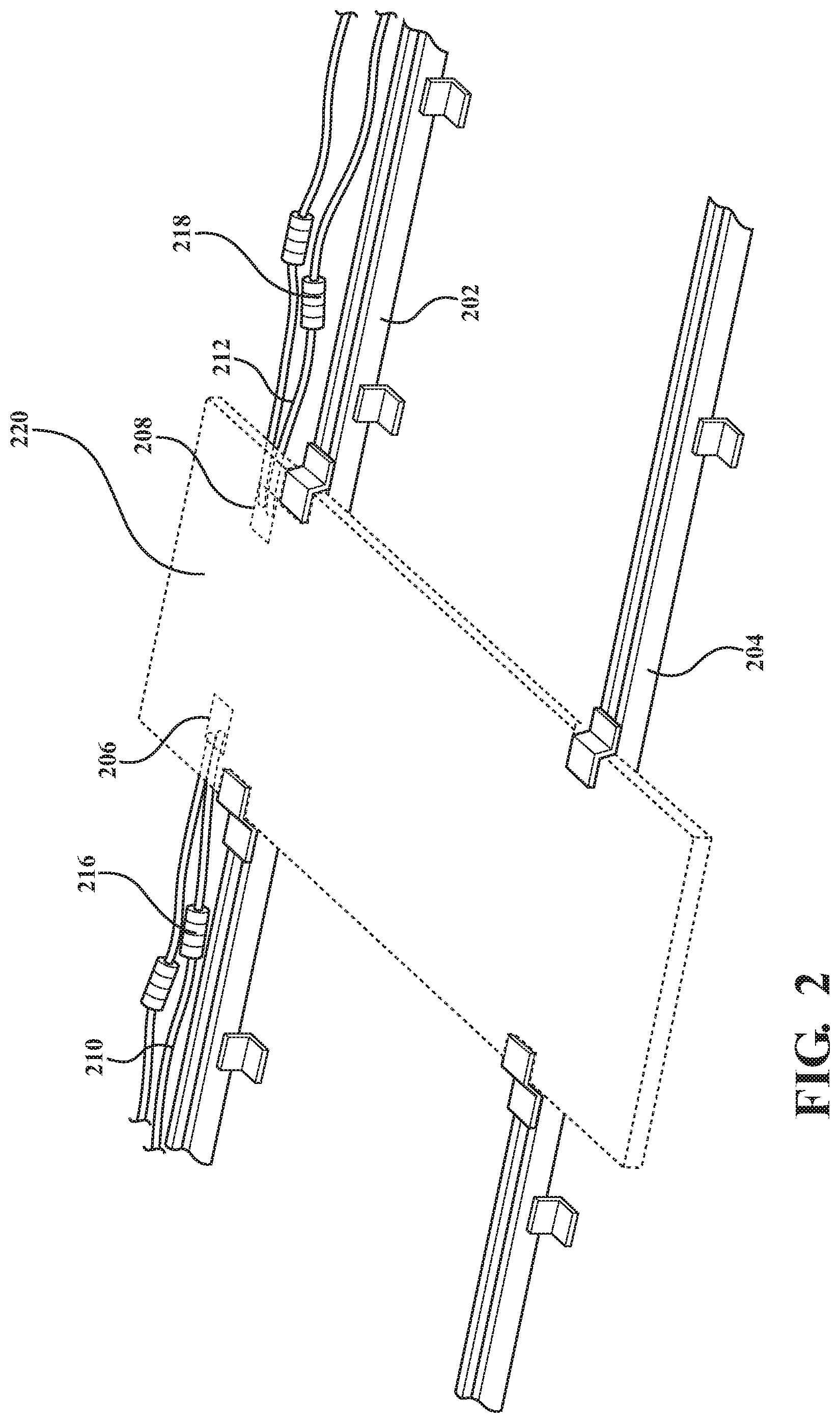 Patent US12308793 Figure 2 – Solar panel wire management system and method