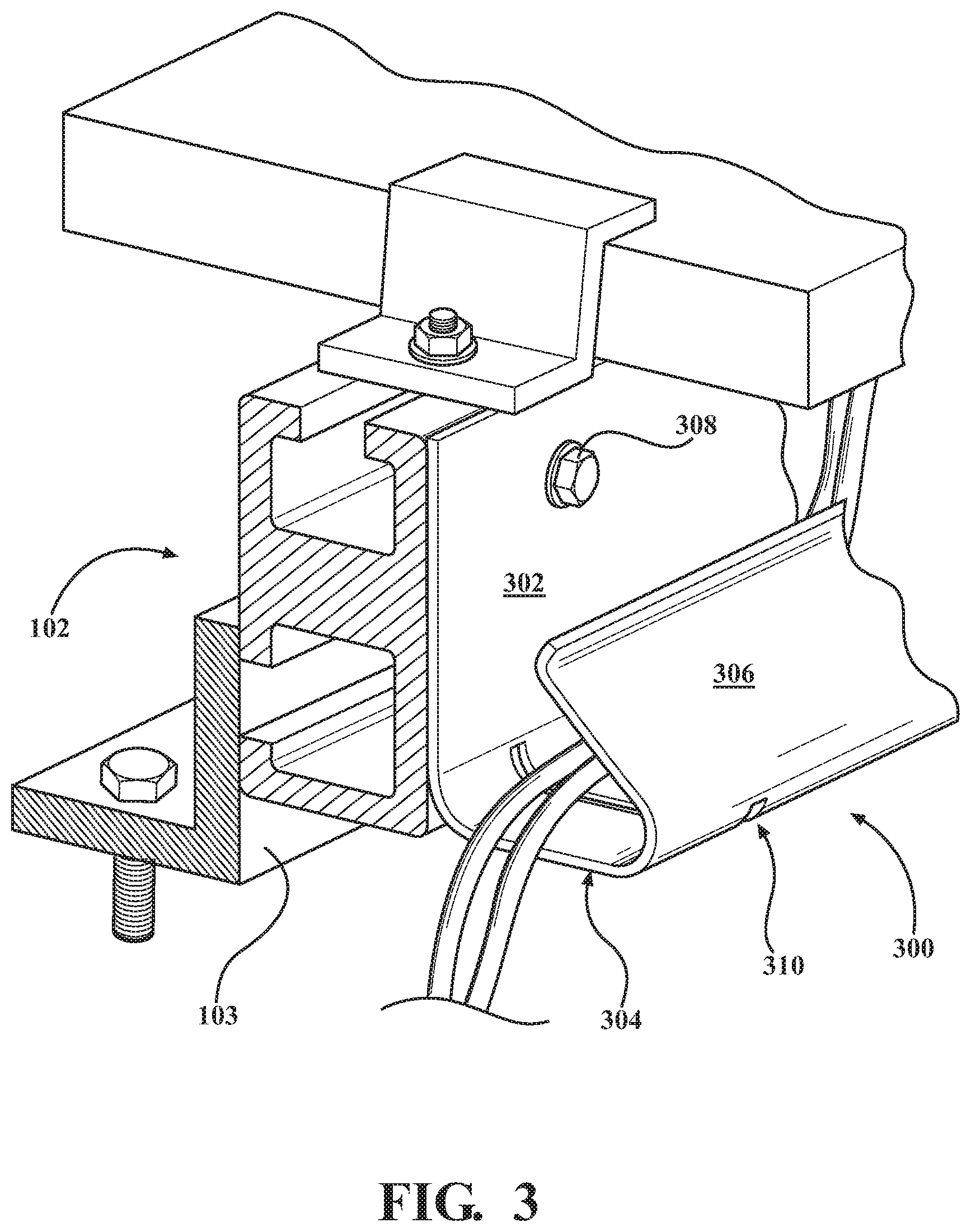 Patent US12308793 Figure 3 – Solar panel wire management system and method