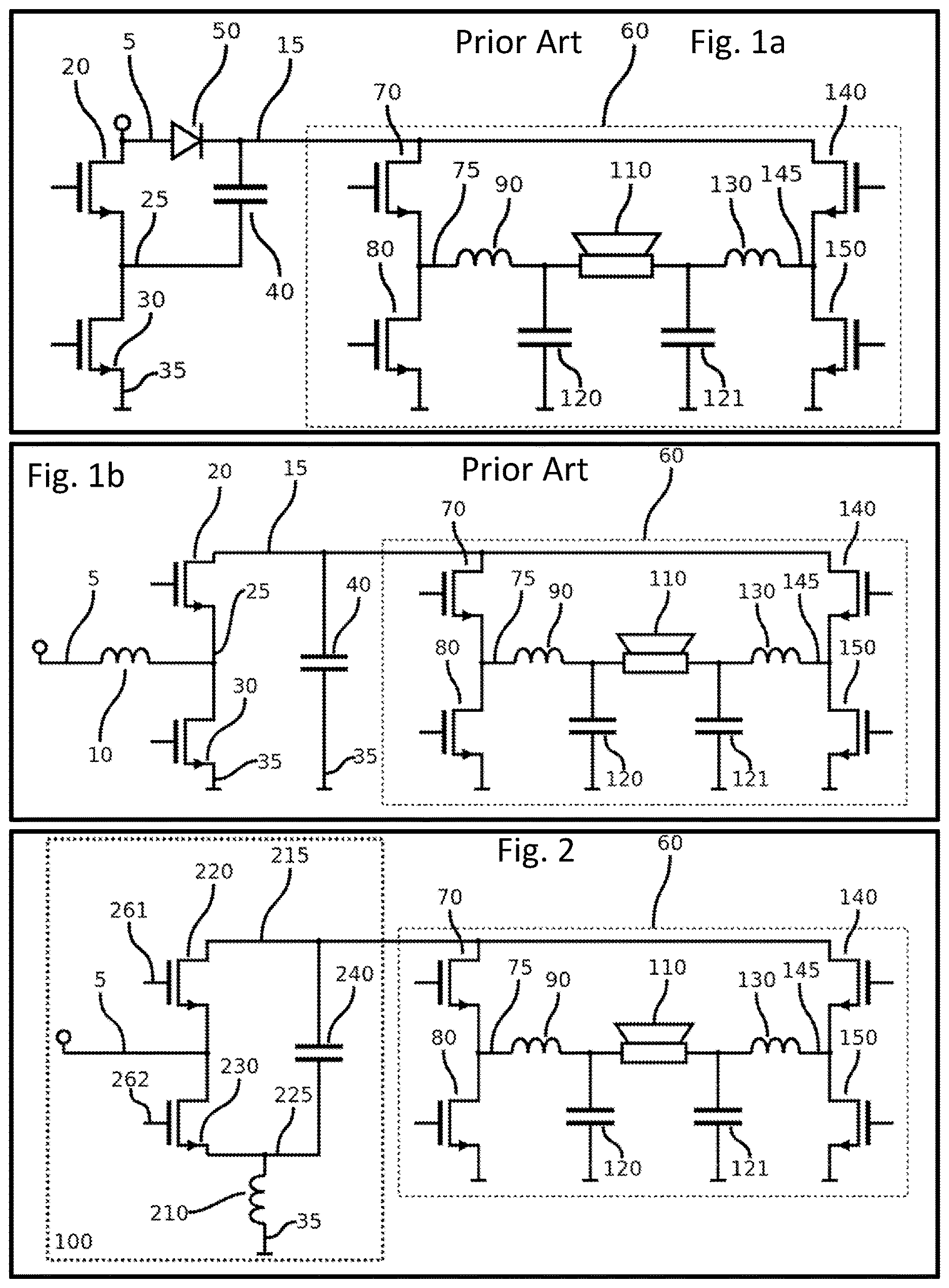 Patent US12308796 Figure 1 – Booster stage circuit for power amplifier