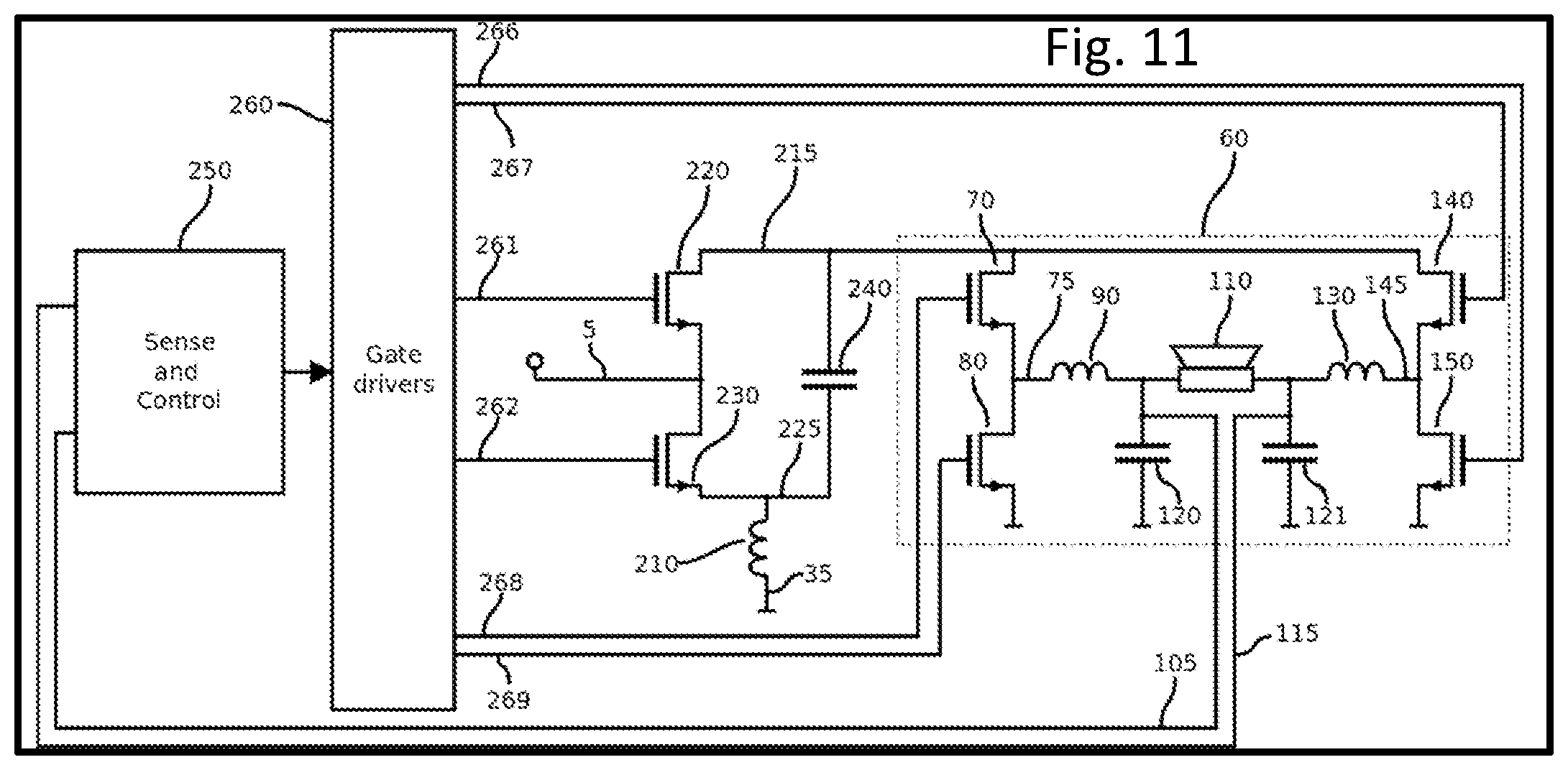 Patent US12308796 Figure 5 – Booster stage circuit for power amplifier
