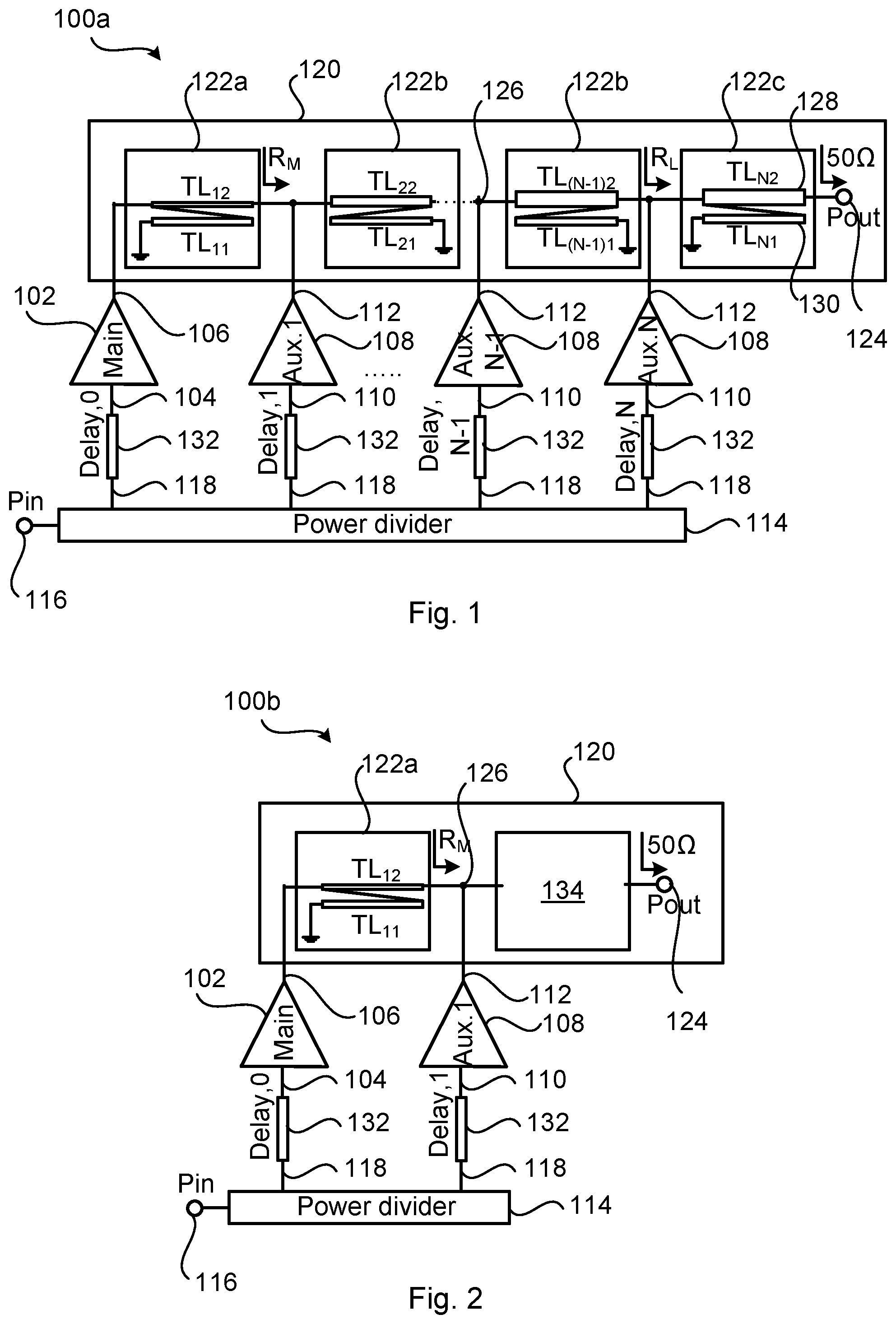 Patent US12308799 — Power amplifier arrangement comprising Ruthroff transformer — Figure 1