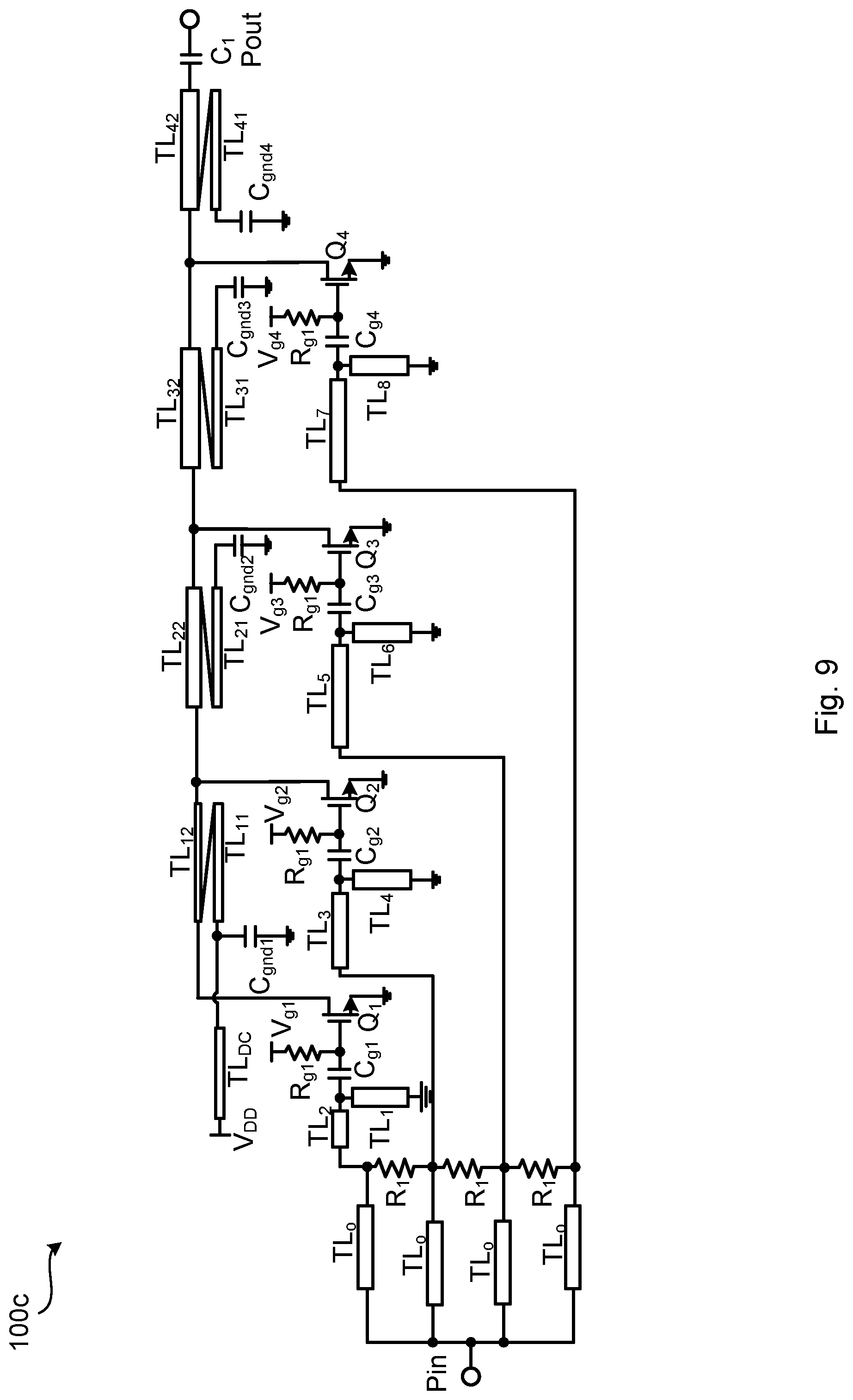 Patent US12308799 Figure 5 – Power amplifier arrangement comprising Ruthroff transformer