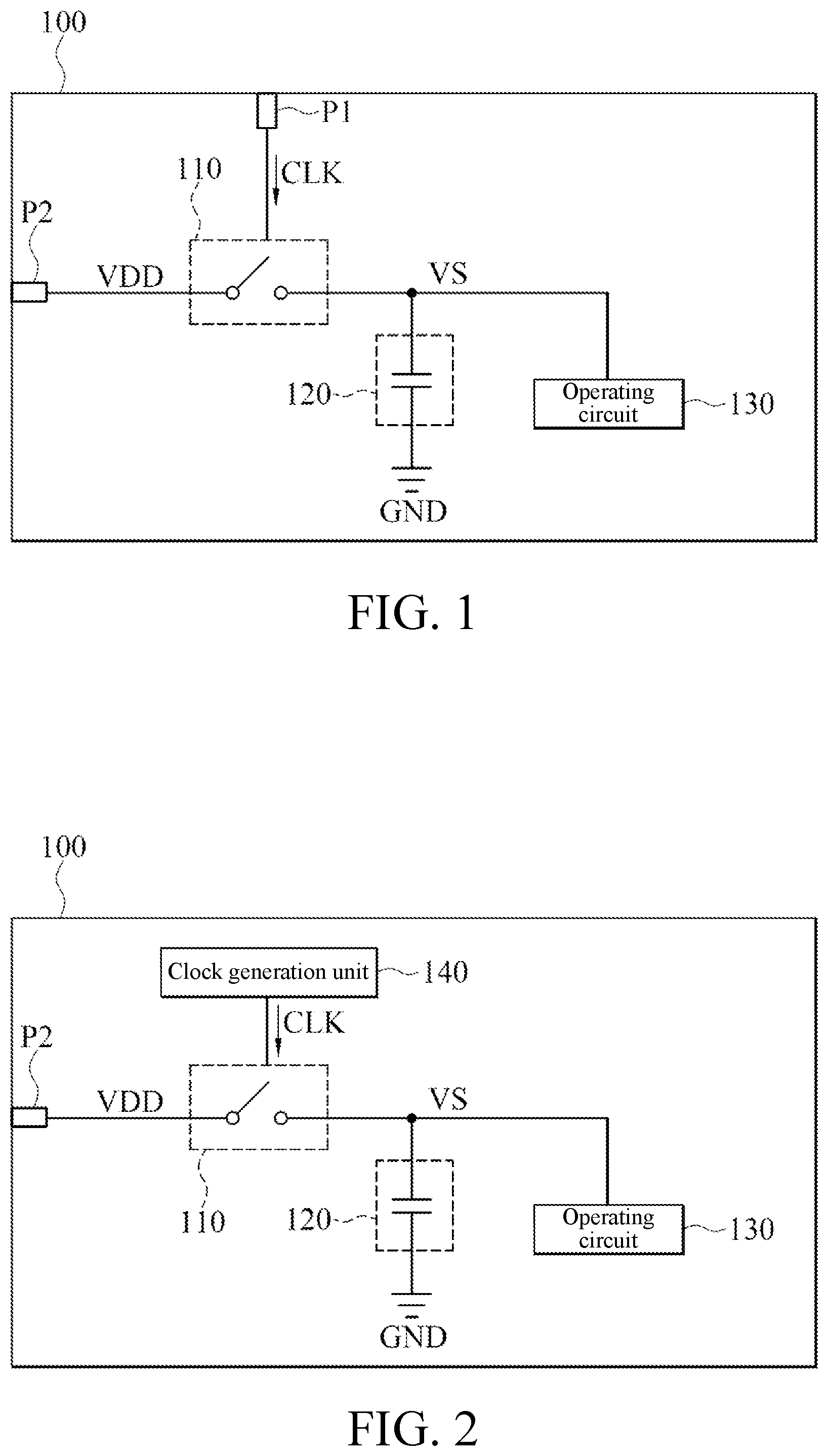 Patent US12308800 Figure 1 – Circuit chip with power supply noise rejection