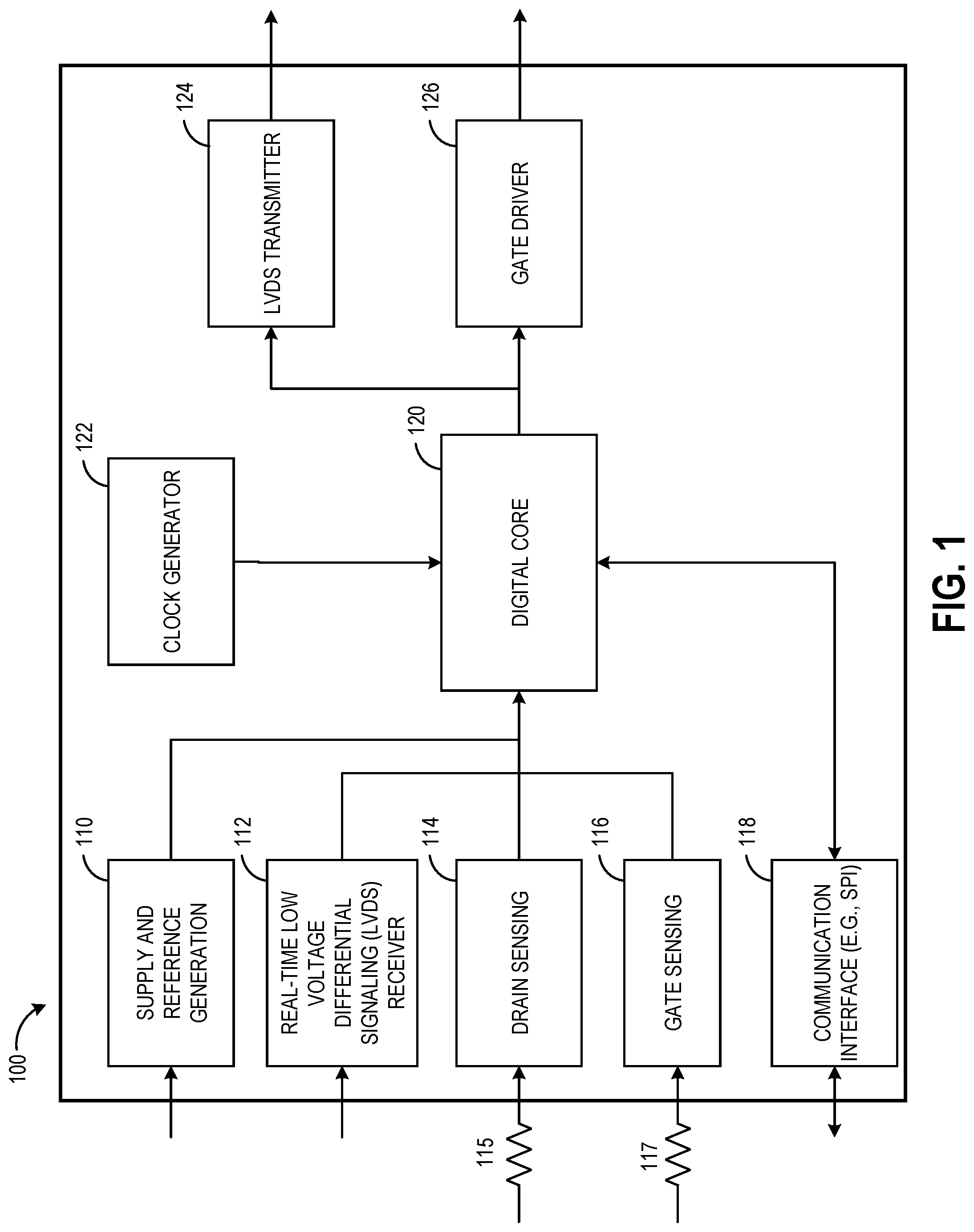 Patent US12308804 Figure 1 – Systems and methods for driving semiconductor devices and sensing device parameters