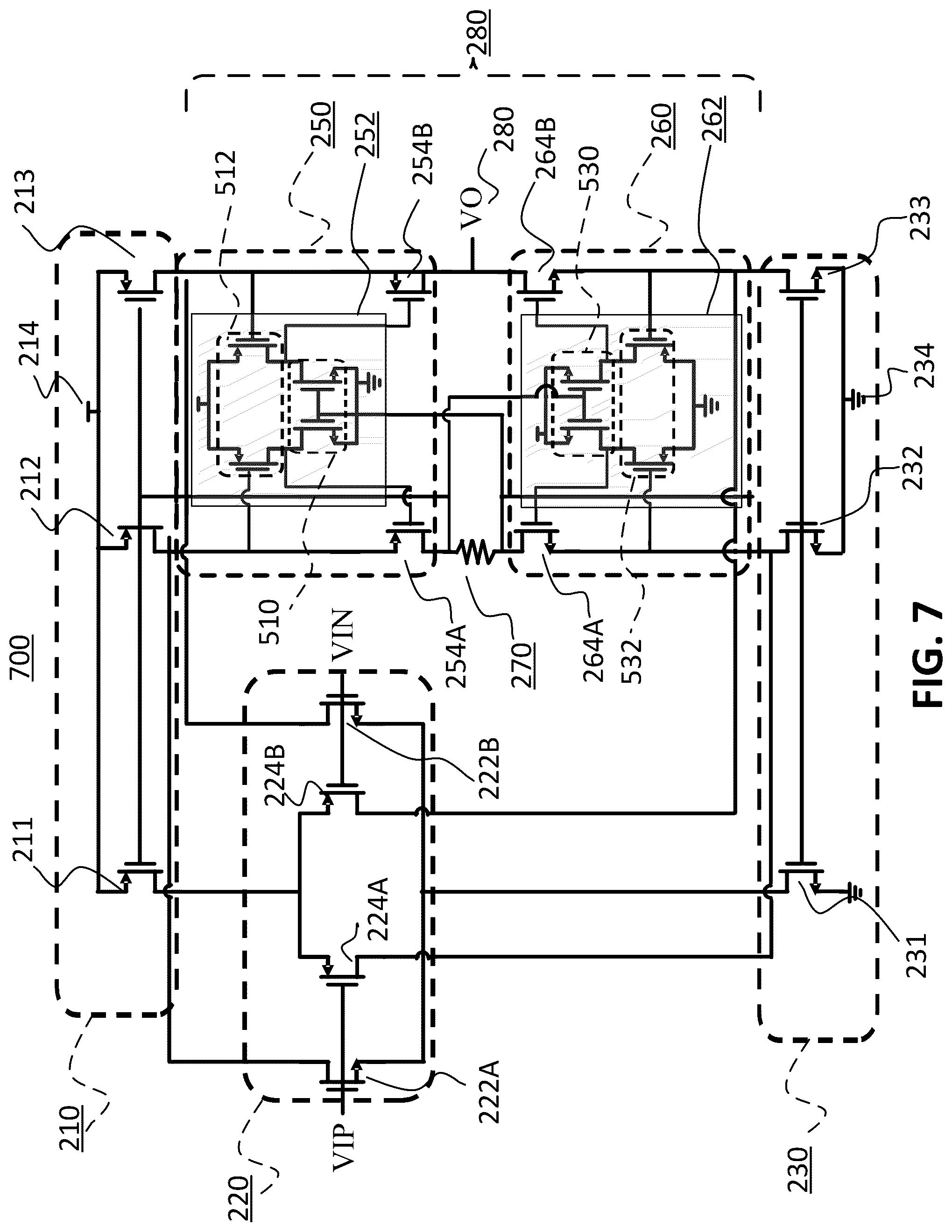 Patent US12308806 Figure 8 – Amplifier circuit