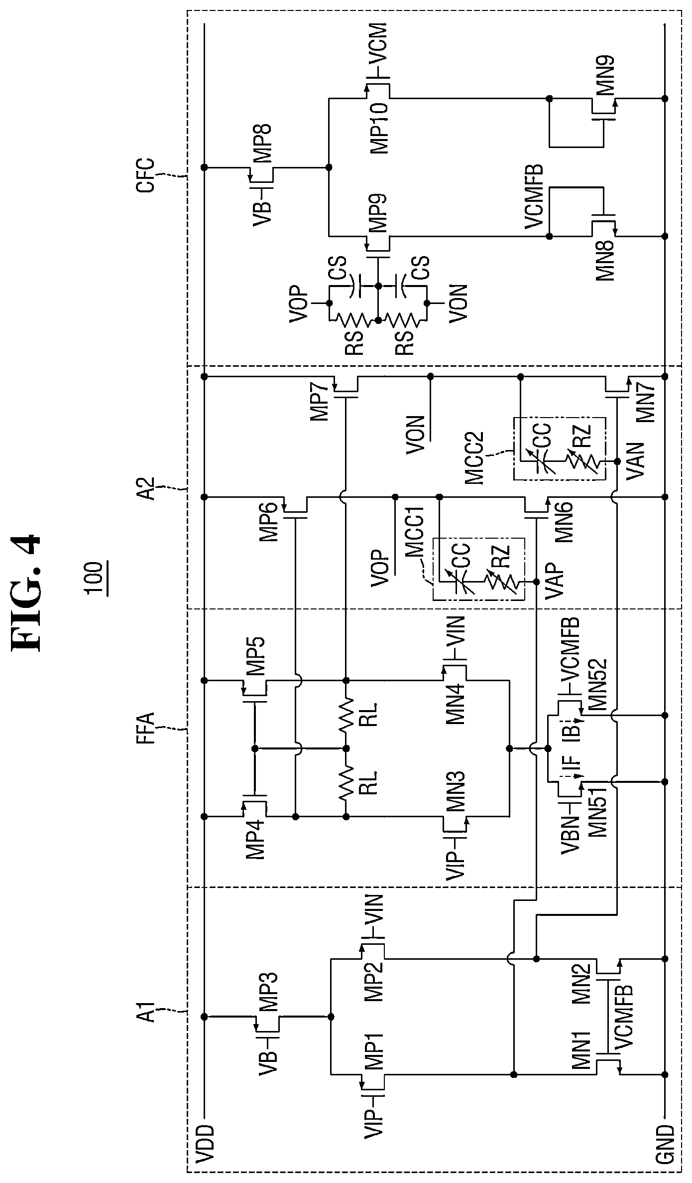 Patent US12308808 Figure 4 – Semiconductor device and communication device including the same