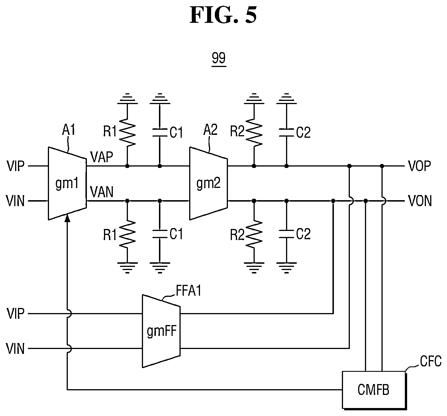Patent US12308808 Figure 5 – Semiconductor device and communication device including the same